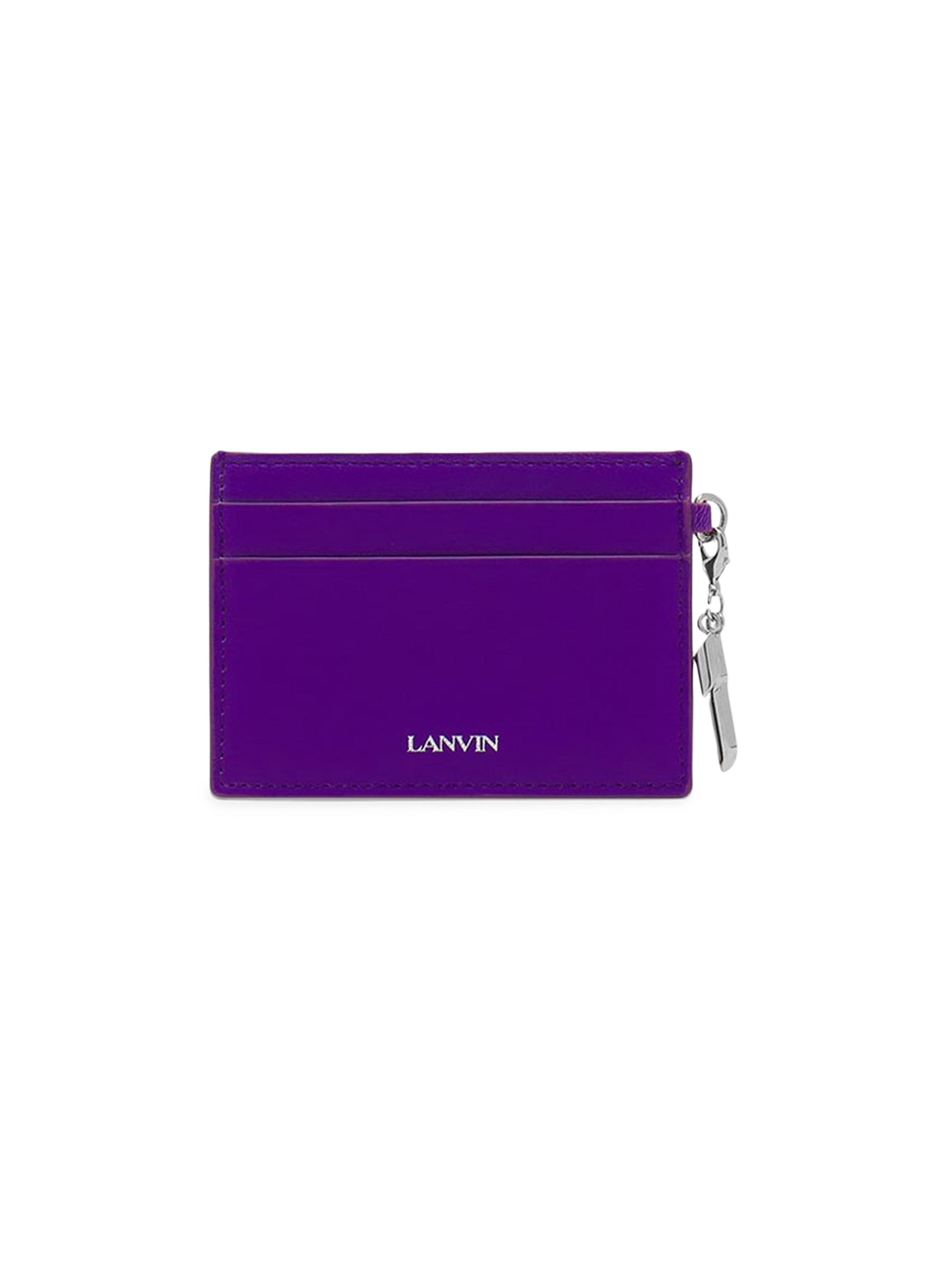 Lanvin Women's Séquence Leather Cardholder - Petrol Blue