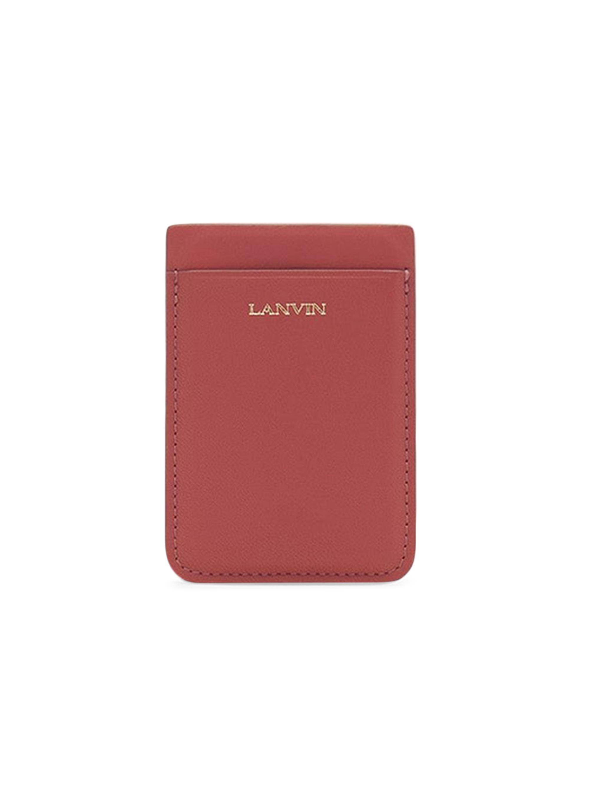 Lanvin Women's Magnetic Leather Cardholder - Litchi