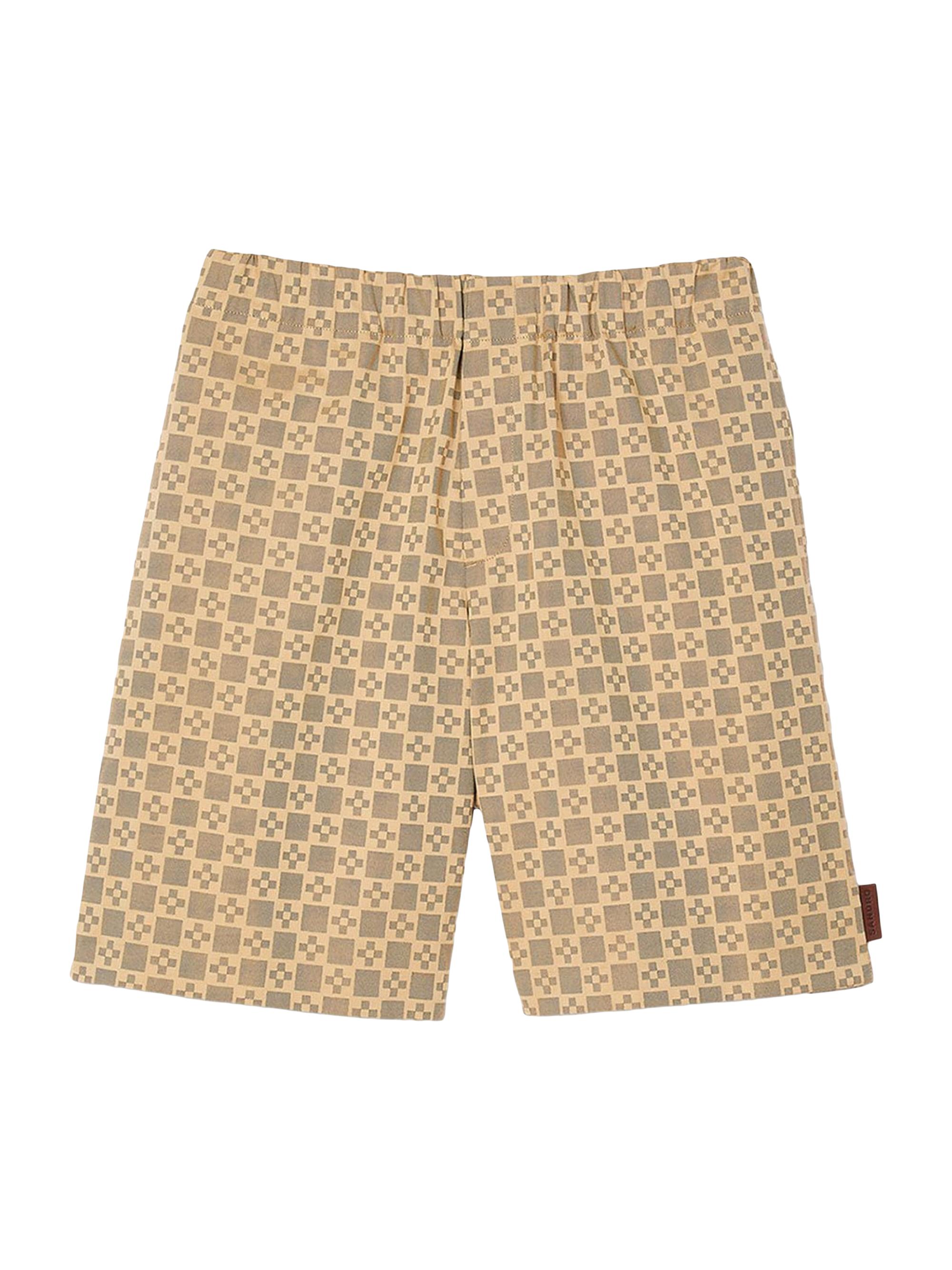 Sandro Men's Square Cross Jacquard Shorts - Sand