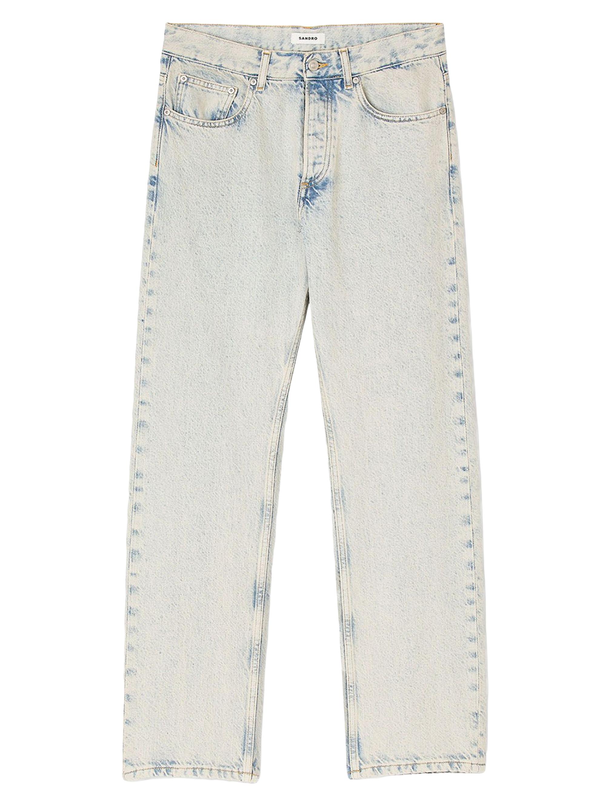 Sandro Men's Regular Faded Jeans - Blue Vintage Denim