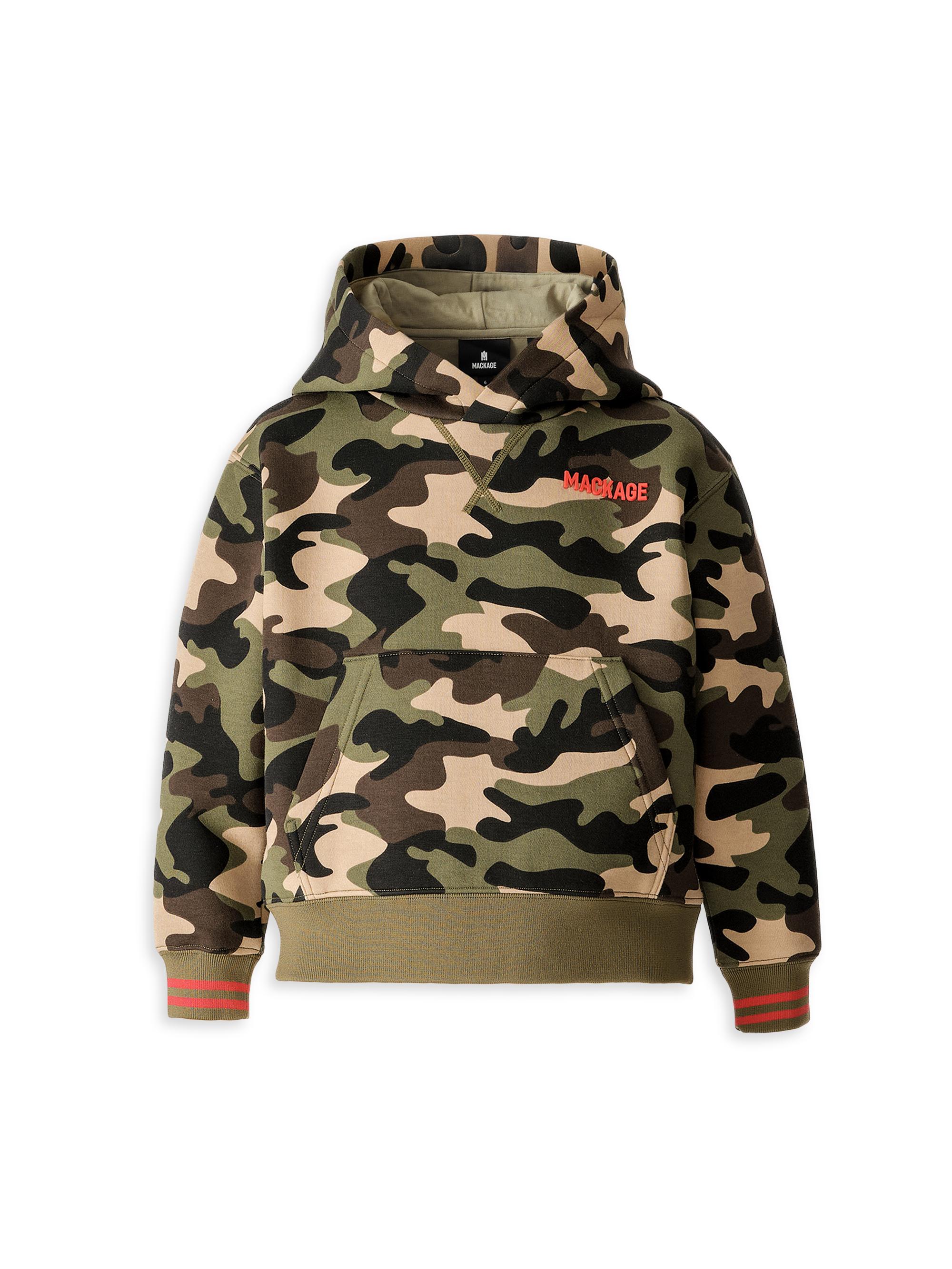 Mackage Little Boy's & Boy's Logo Camo Hoodie - Camouflage Print