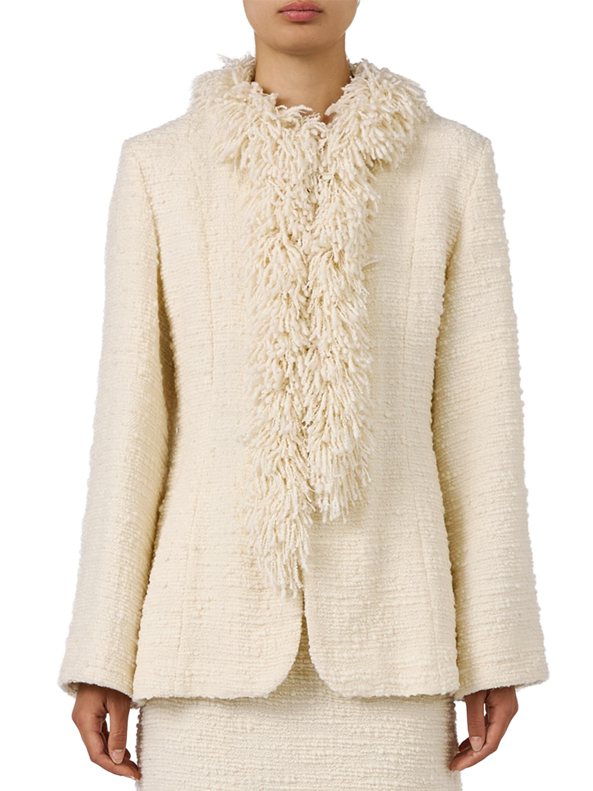 新品　laubeblanc Fringe tweed Jacket 再入荷】Fringe tweed Jacket – L'AUBE BLANC