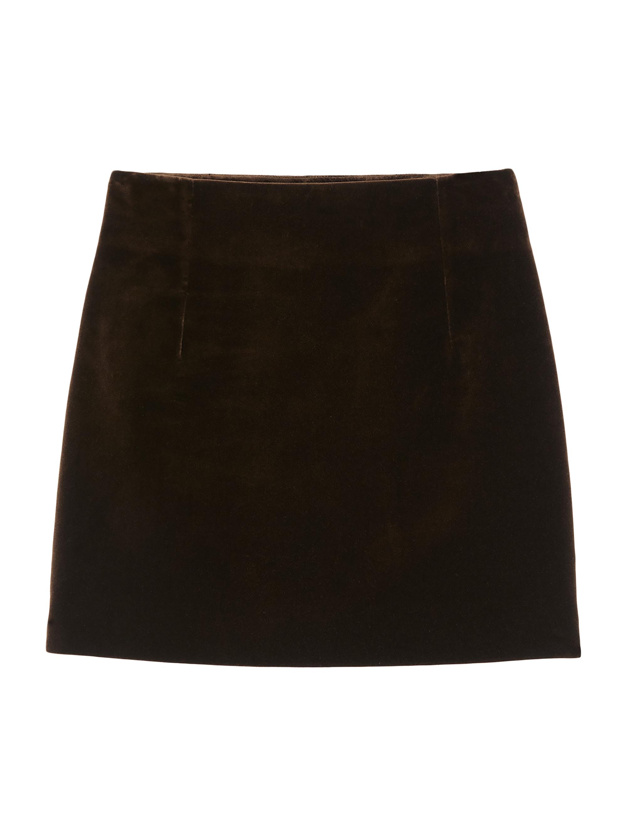 Liberowe Women's Vera Velvet Miniskirt - Brown