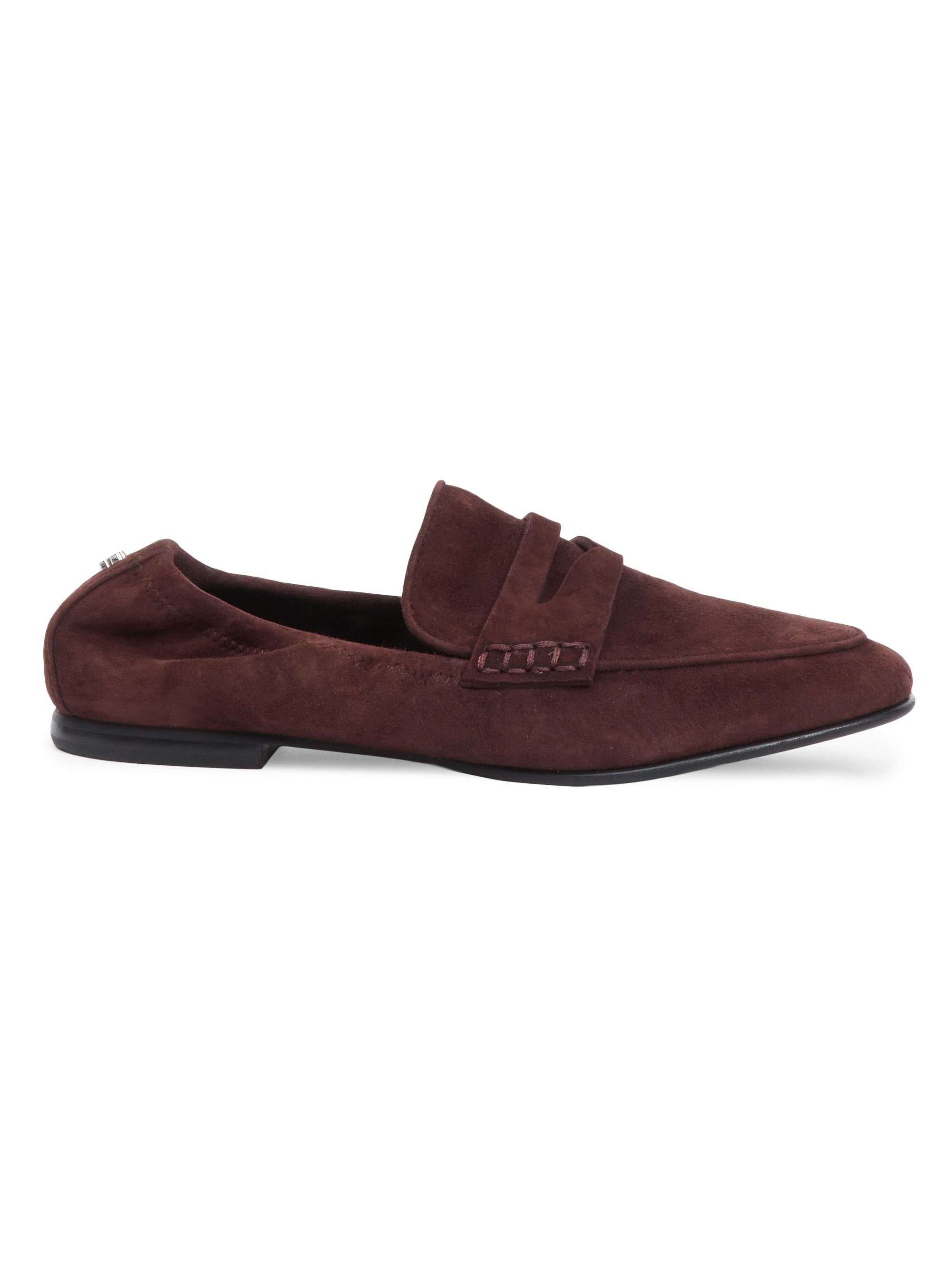 SIMKHAI Women's Danna Suede Penny Loafers - Cacao