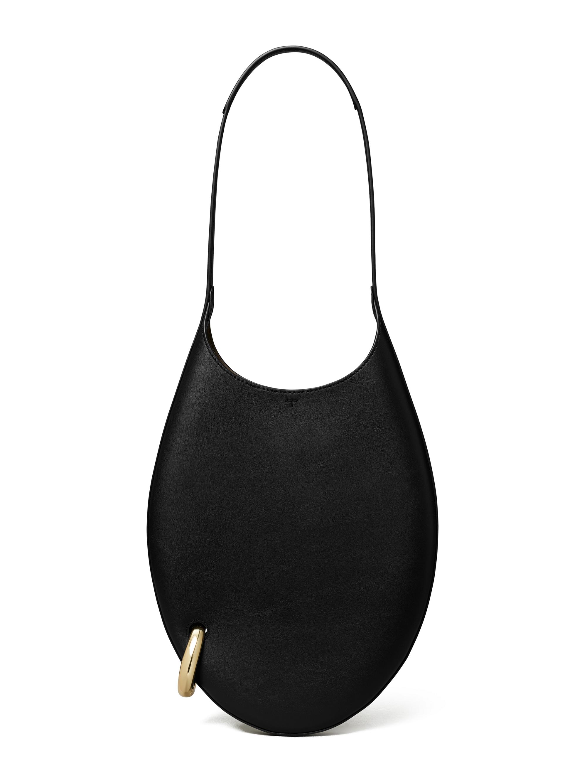 Tory Burch Women's  Pierced Leather Hobo Bag - Black
