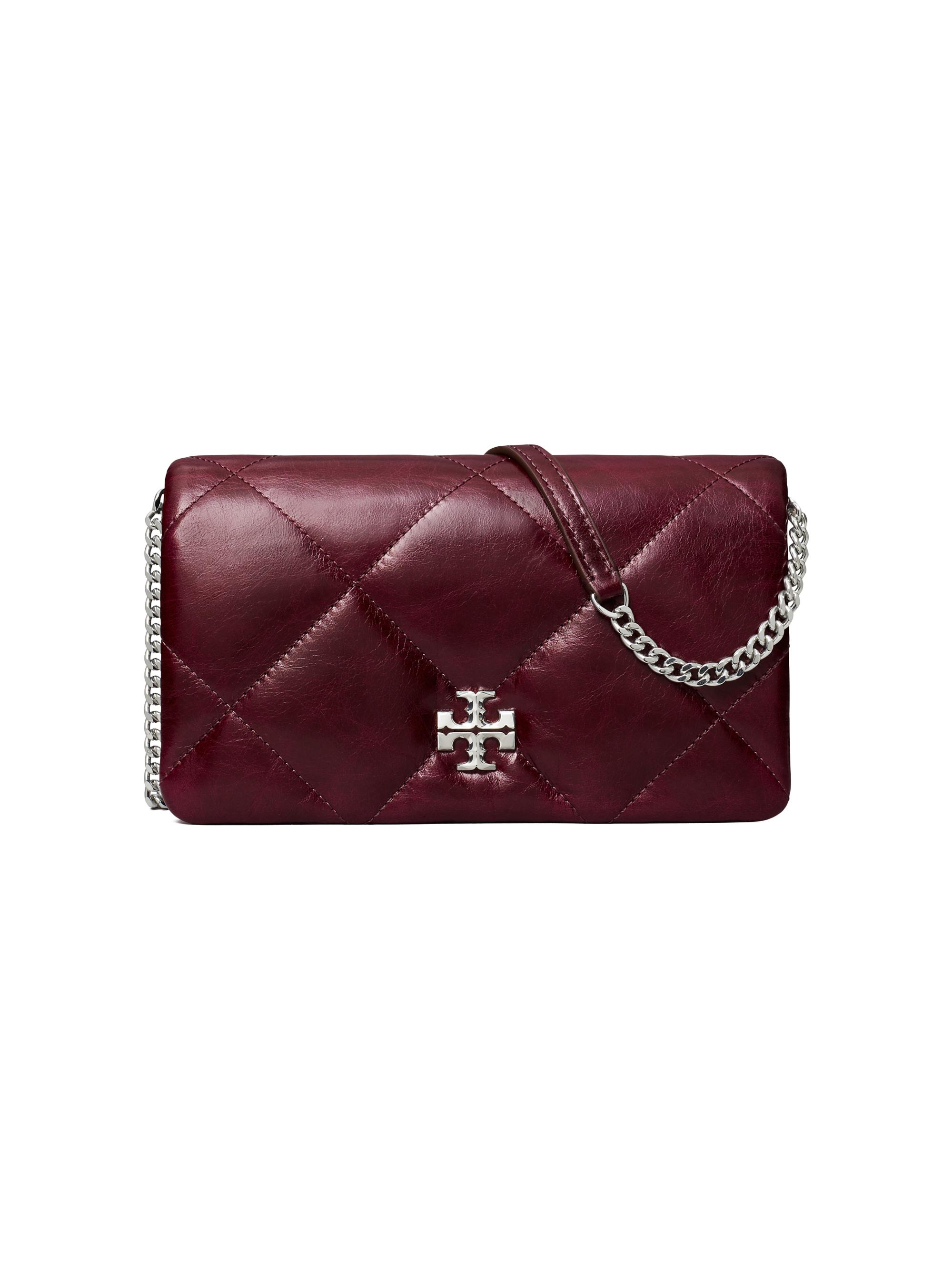 Tory Burch Women's Kira Diamond-Quilted Leather Crossbody Bag - Dark Carmine