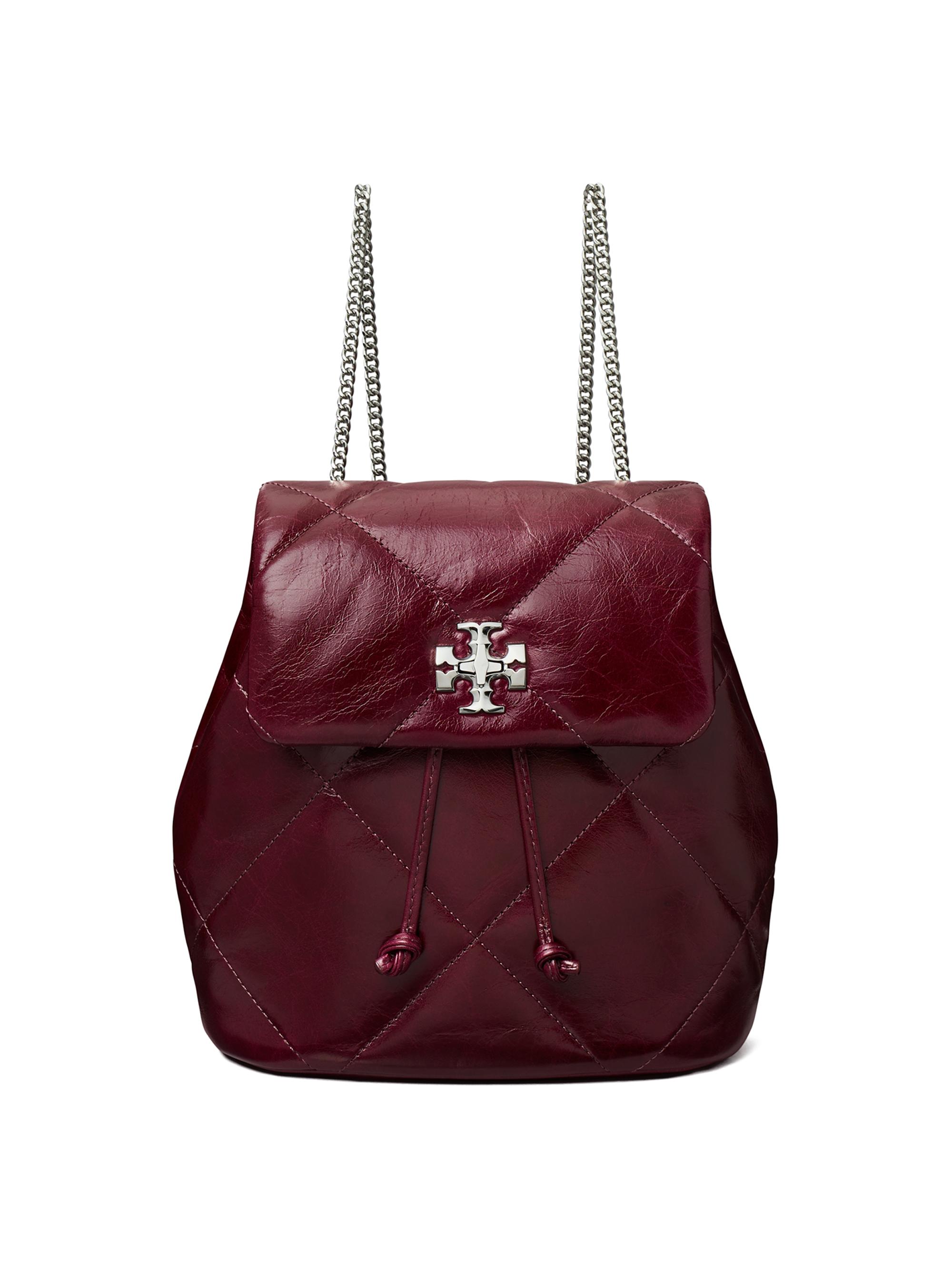 Tory Burch Women's Mini Kira Diamond Quilted Leather Backpack - Dark Carmine