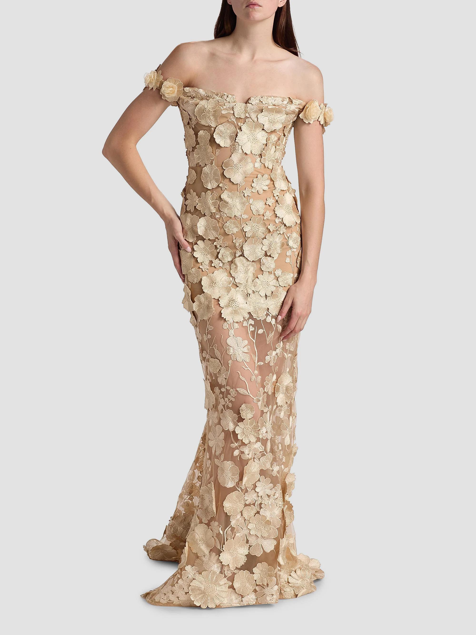 Bronx Banco Jasmine Off-The-Shoulder Corset Gown | Saks Fifth Avenue