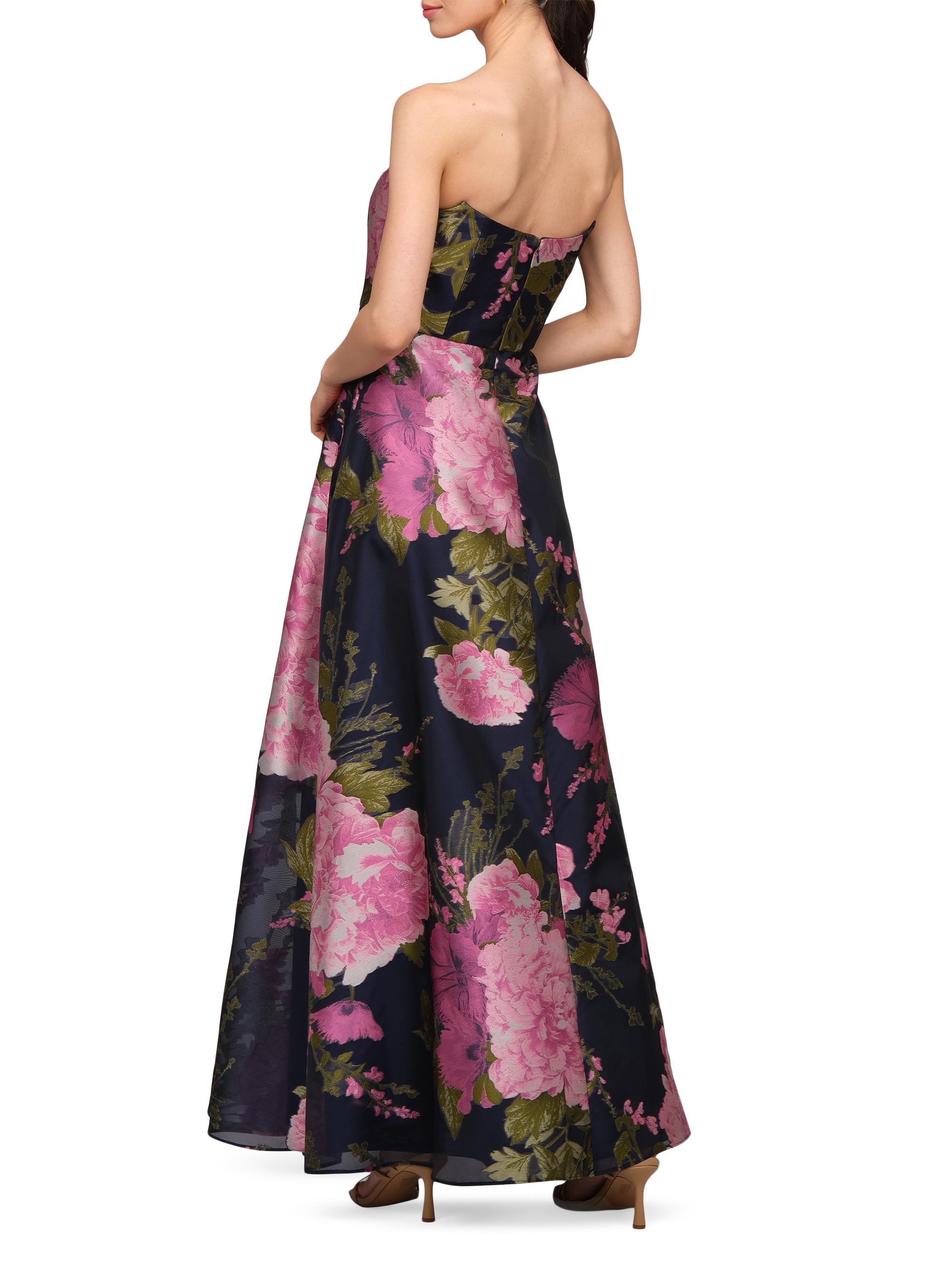 Kay Unger Women's Willow Floral Metallic Organza Gown - Azalea Pink | Thumbnail 5