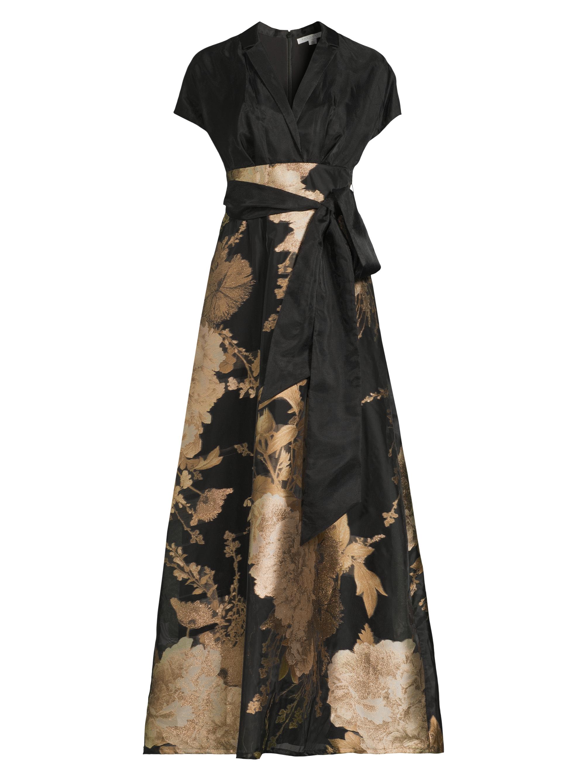 Kay Unger Samira Metallic Floral Gown | Saks Fifth Avenue
