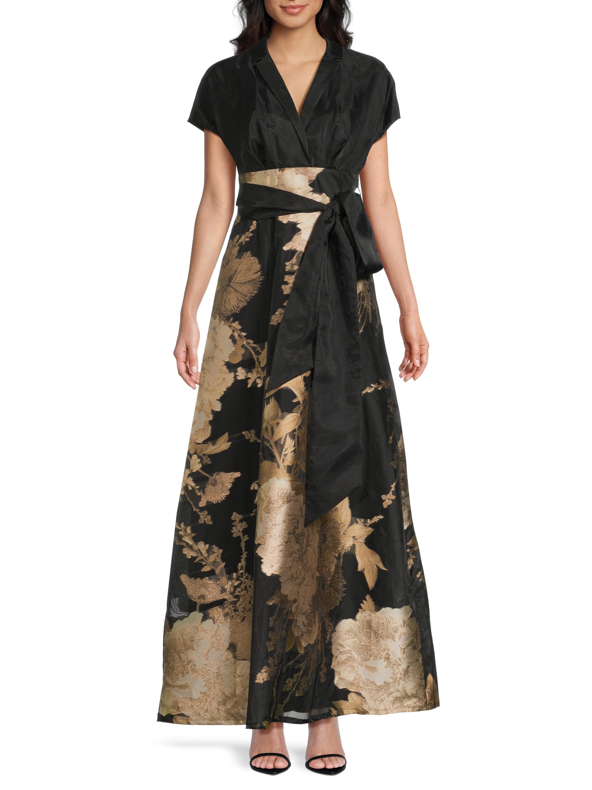 Kay Unger Samira Metallic Floral Gown | Saks Fifth Avenue