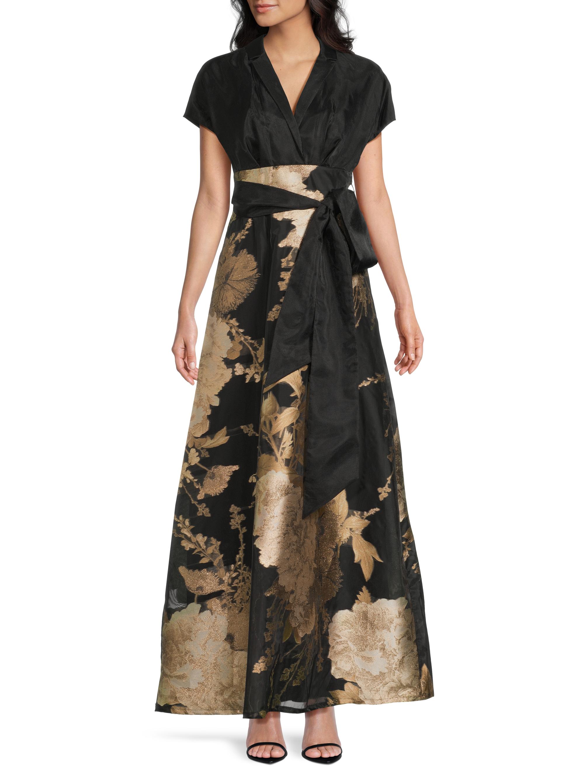 Kay Unger Samira Metallic Floral Gown | Saks Fifth Avenue