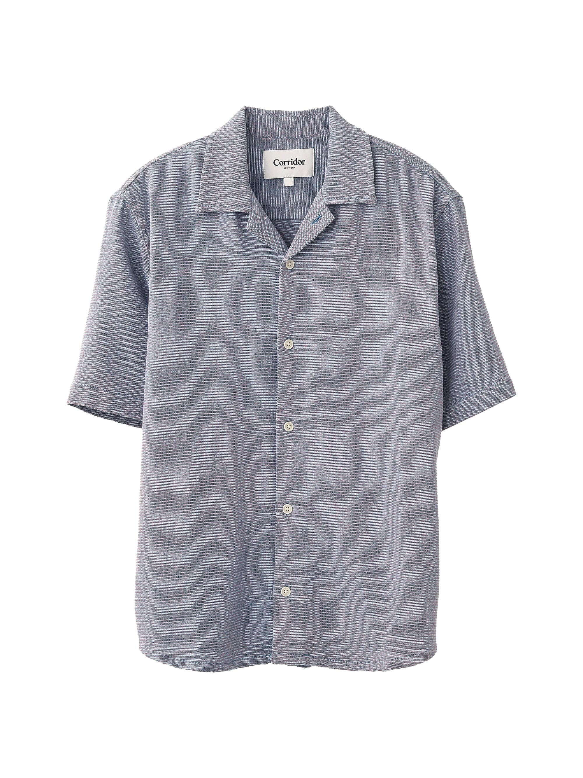 Textured Cotton Camp Shirt