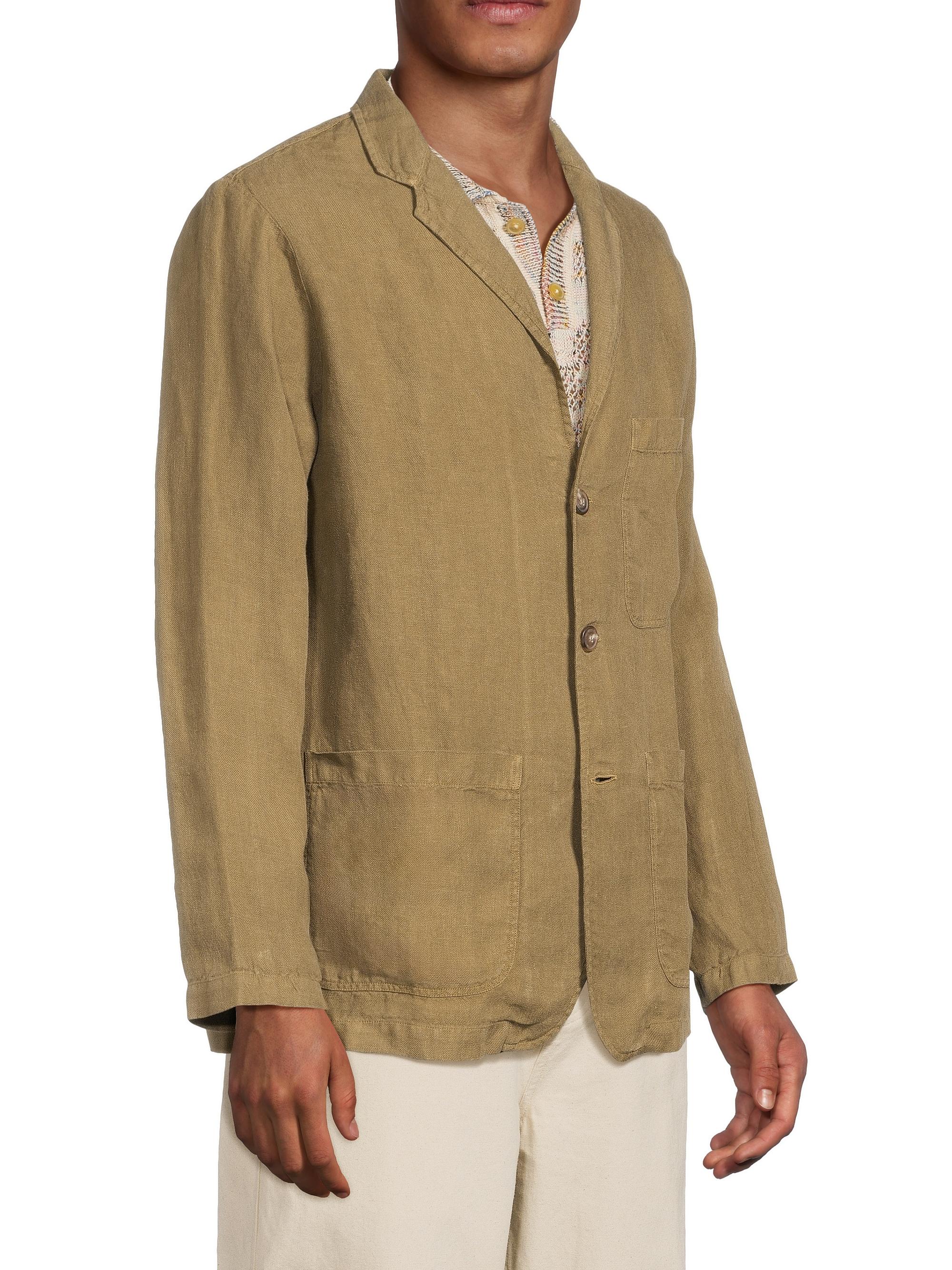 Corridor Linen Three-Button Blazer | Saks Fifth Avenue