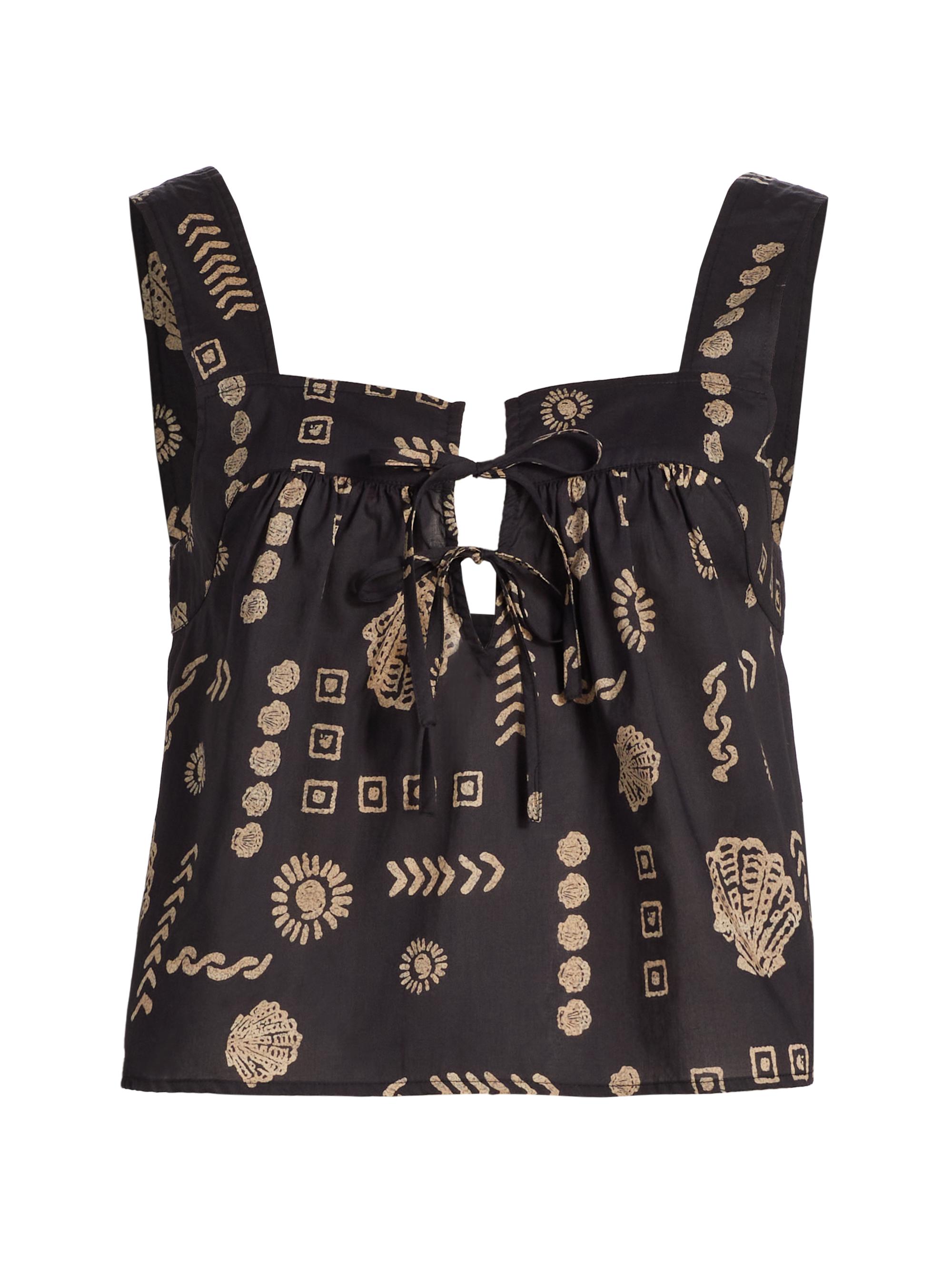 Rails Women's Blythe Abstract Print Cotton Tank - Beach Shells