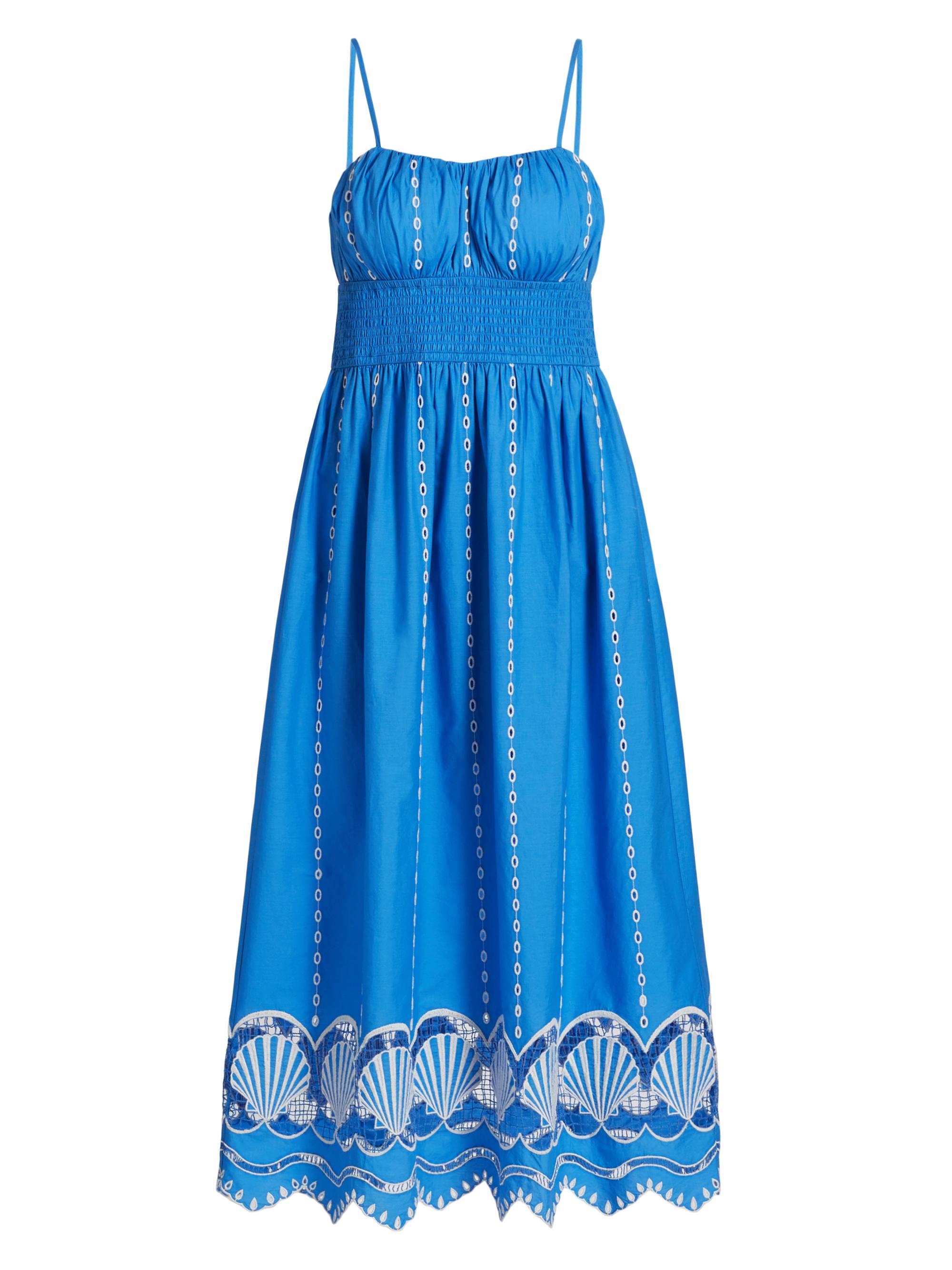Rails Women's Murano Embroidered-Cotton Midi-Dress - French Blue