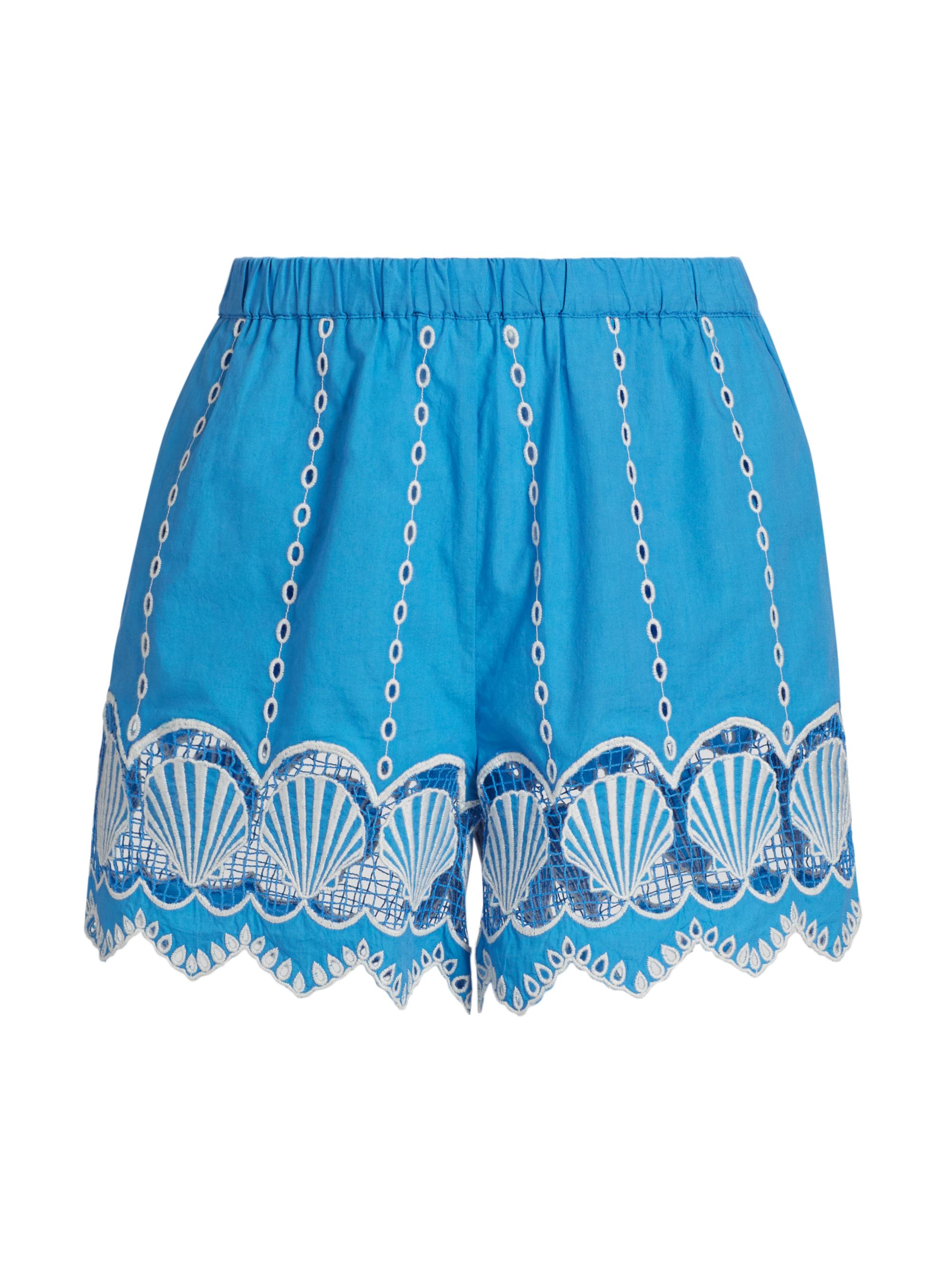 Rails Women's Mai Embroidered Cotton Shorts - French Blue