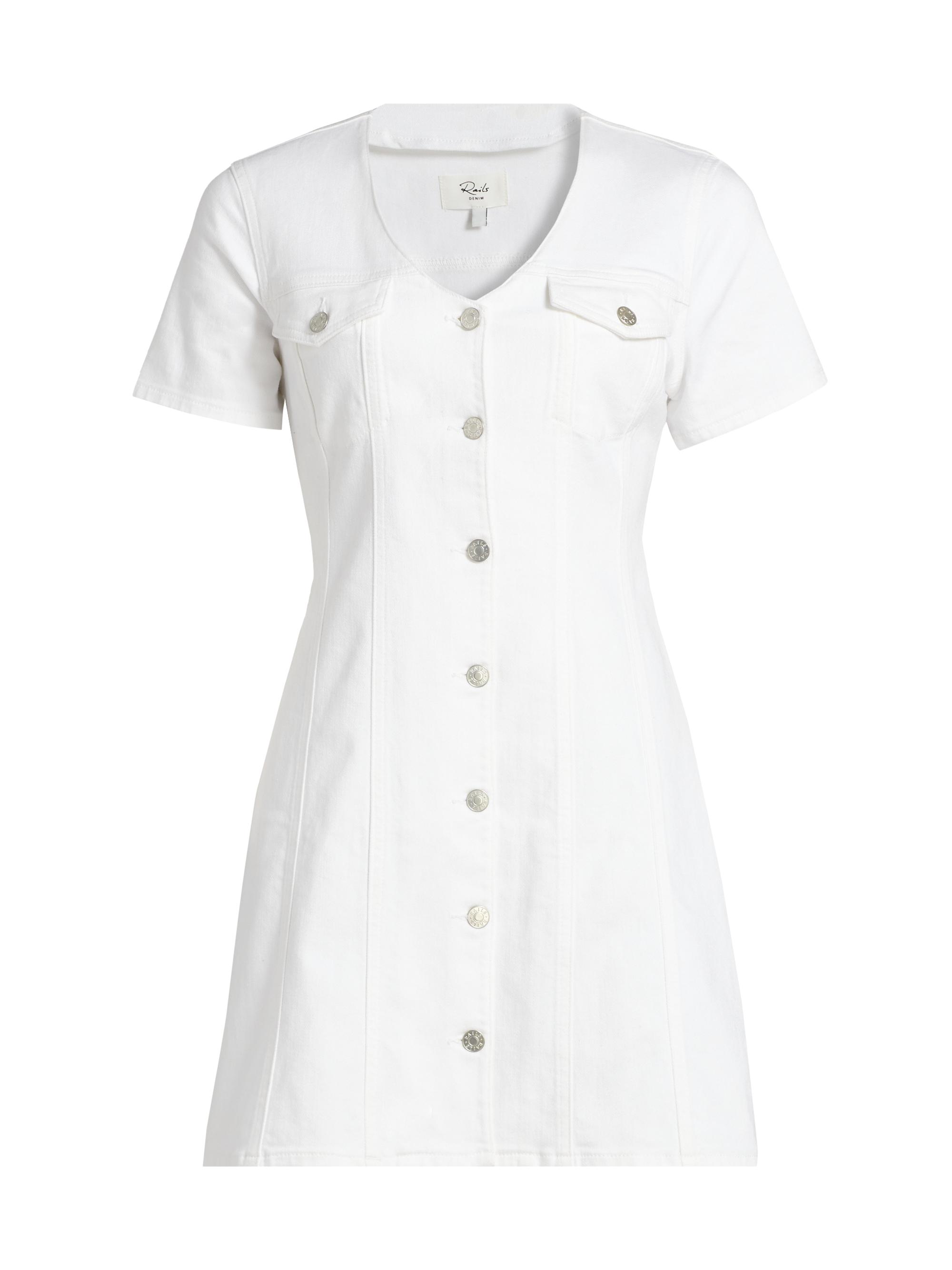 Rails Women's Saratoga Stretch-Denim Minidress - Salt White