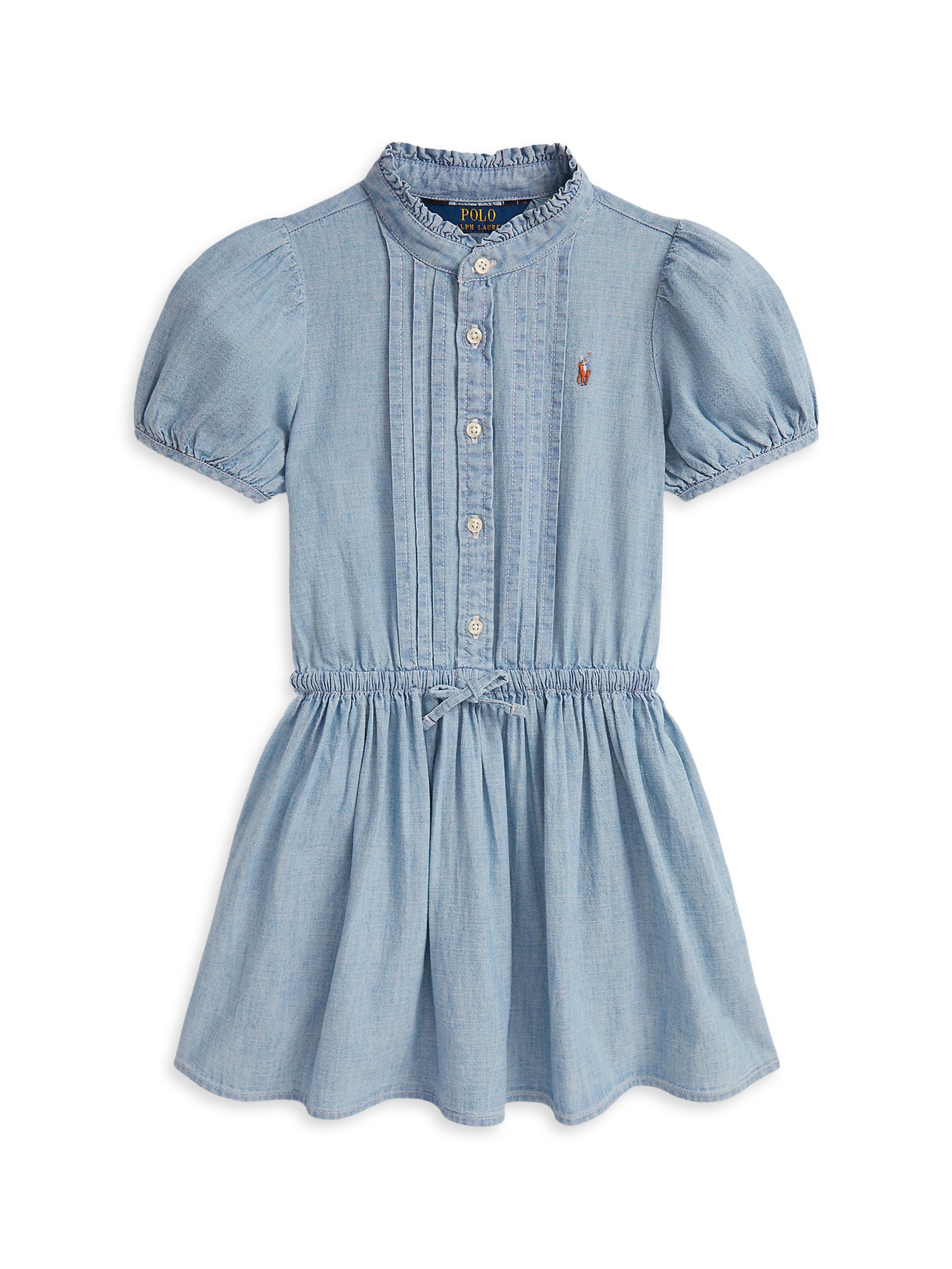 Scalloped Polo Dress / Sサイズ　Baby Blue Scalloped Polo Dress / Sサイズ Baby Blue Scalloped Polo