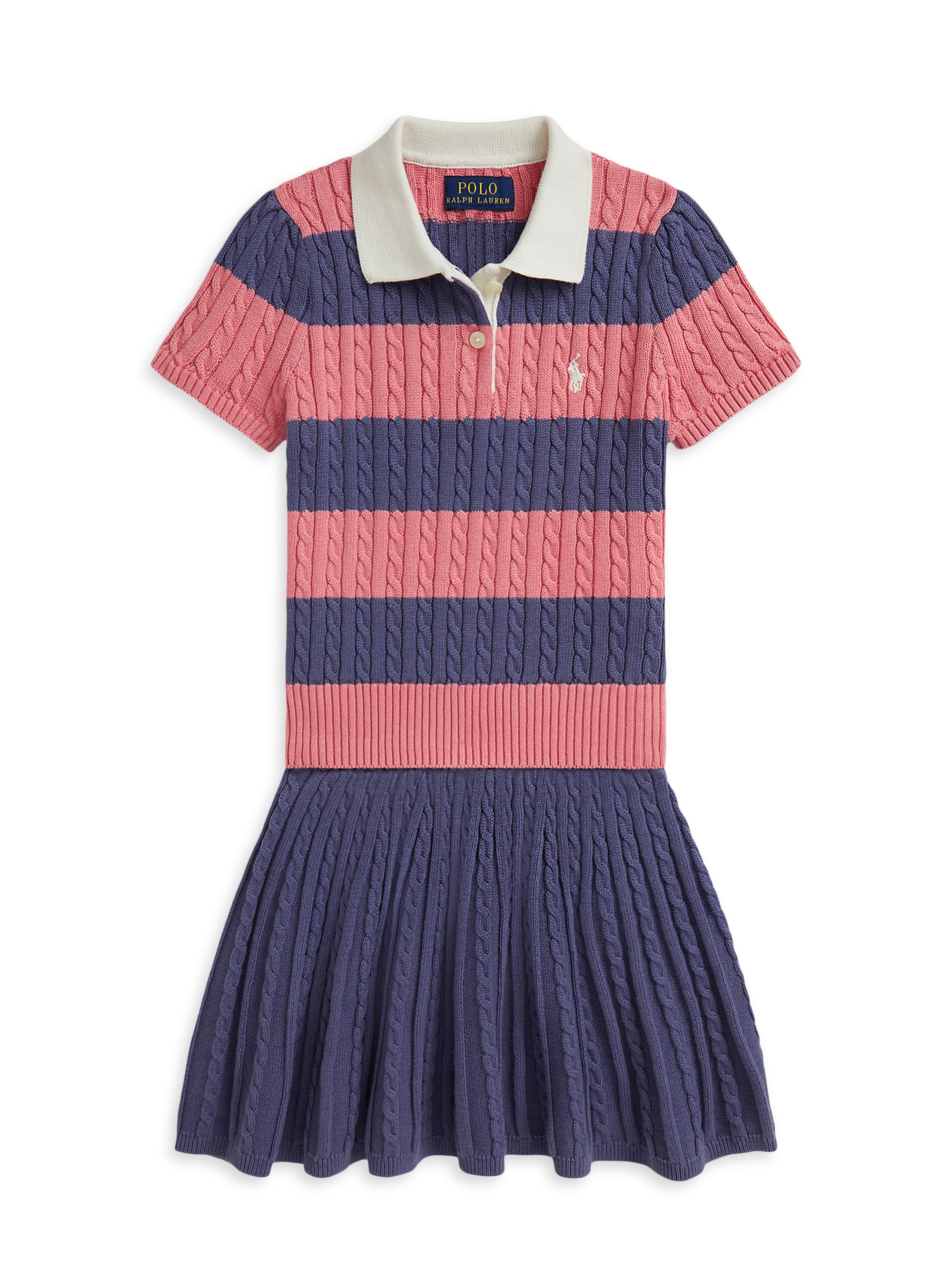 Polo Ralph Lauren Little Girl's & Girl's 2-Piece Cable-Knit Cotton Shirt &  Skirt Set | Saks Fifth Avenue