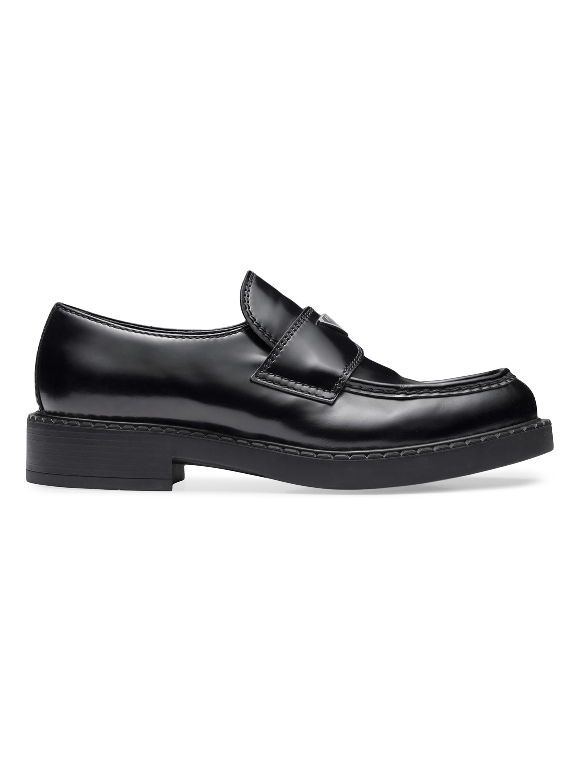 Prada Brushed Leather Derby Shoes | Saks Fifth Avenue