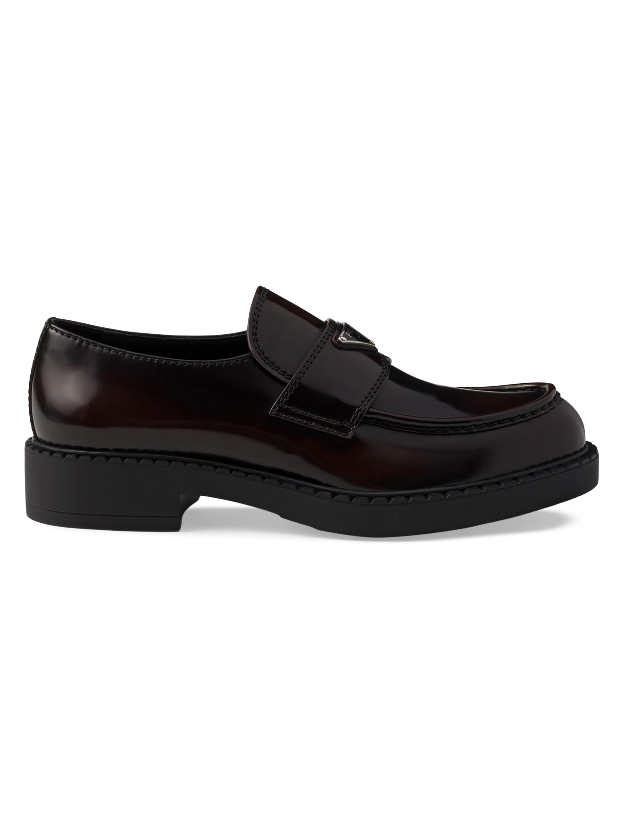 Prada Diapason Opaque Brushed Leather Lace-Up Shoes | Saks