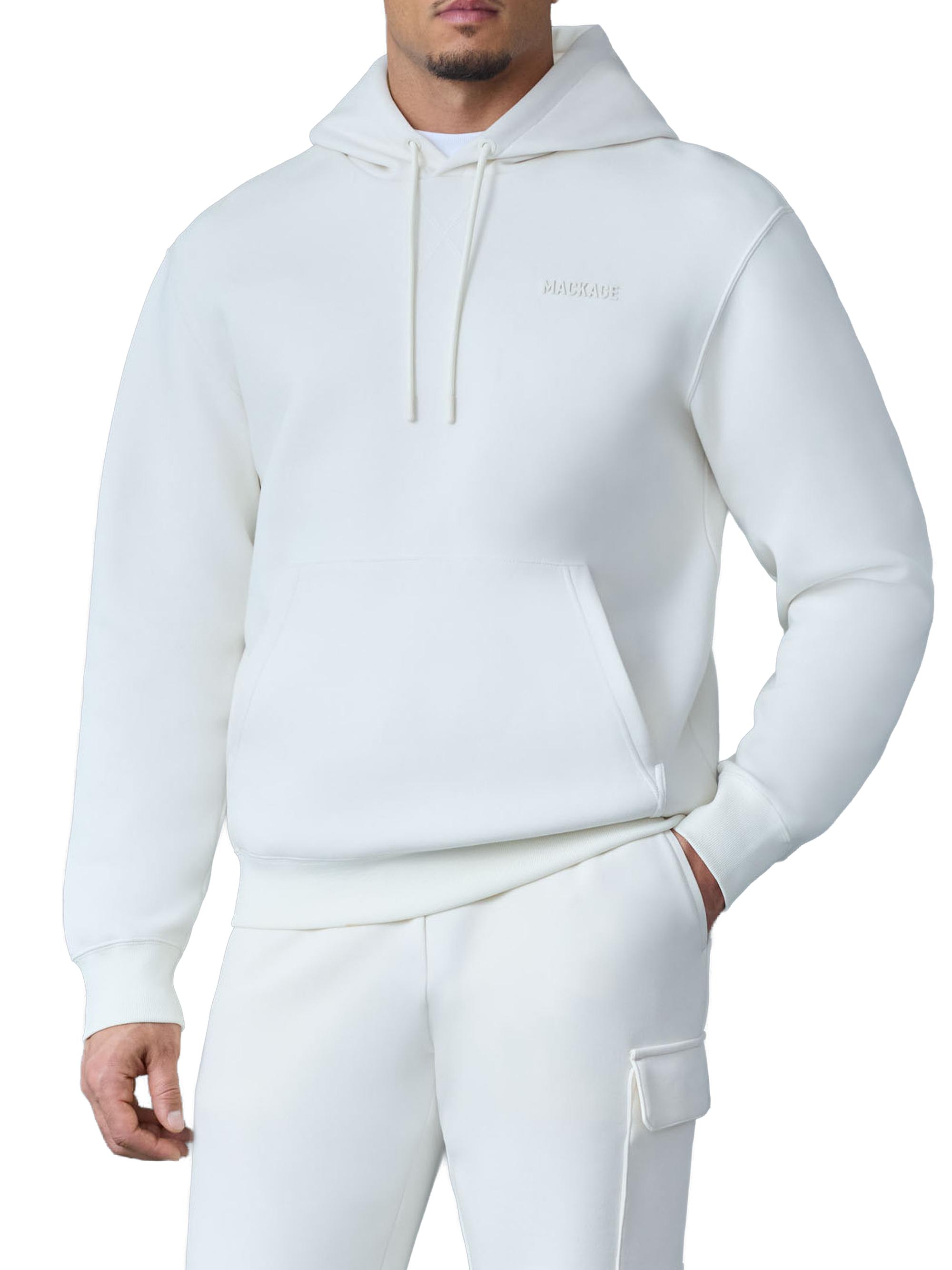 Mackage Men's Kolton Logo Cotton-Blend Hoodie - Cream