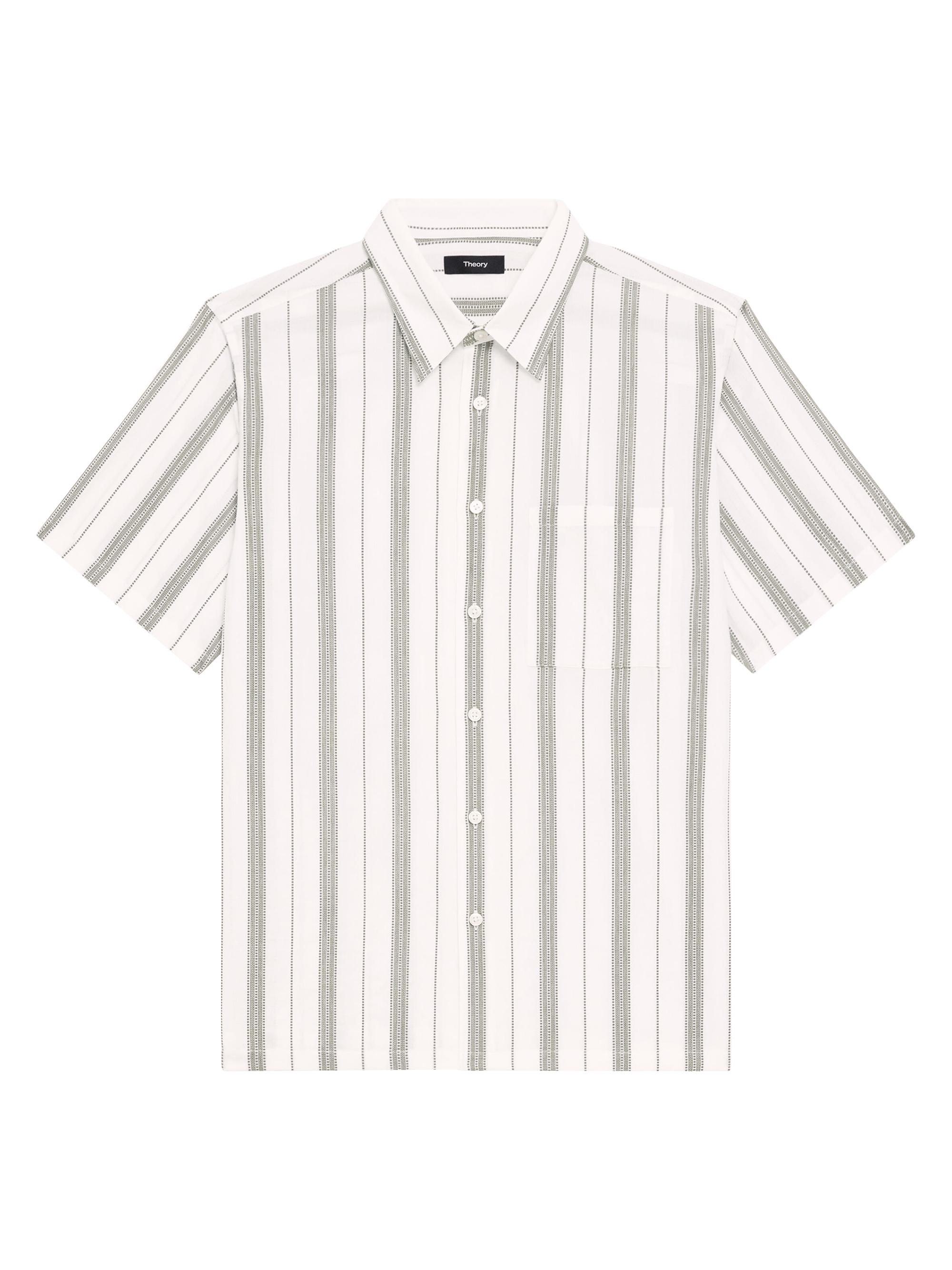 Theory Men's Noll Striped Cotton Dobby Short-Sleeve Shirt -  Orchard