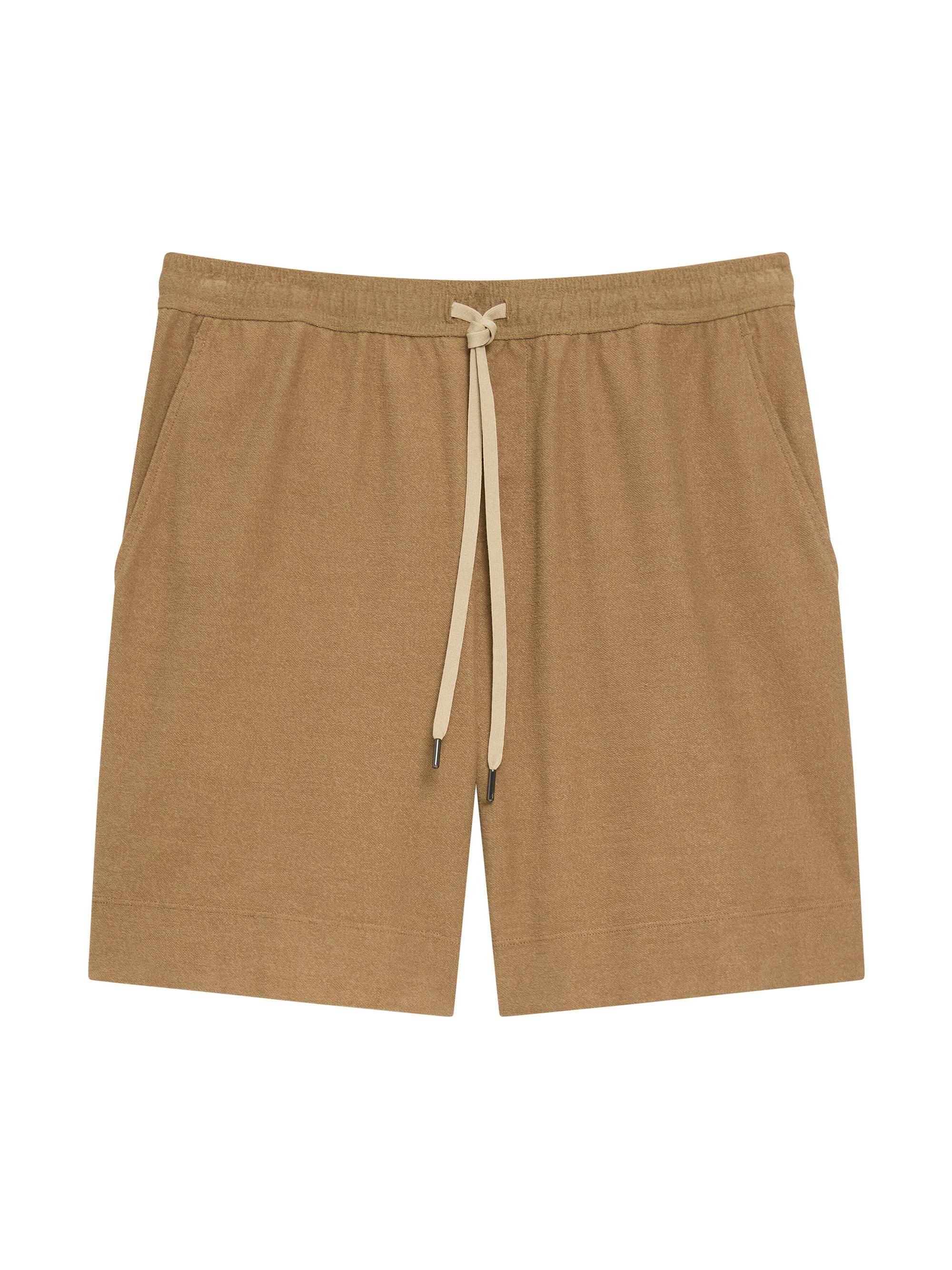 Theory Men's Cotton Terry Drawstring Shorts - Dark Chino