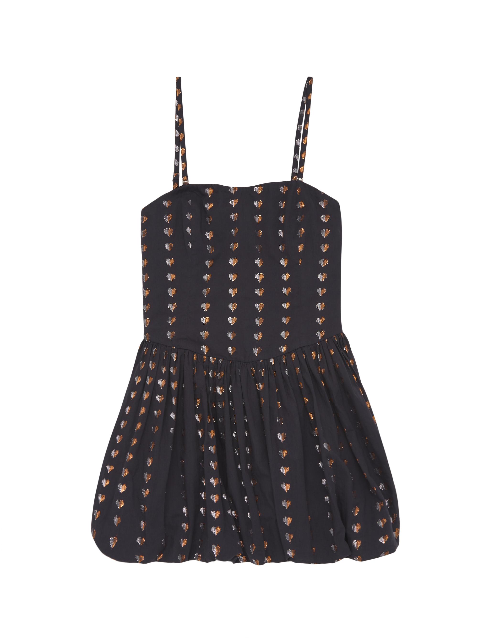 Theme Girl's Daniela Metallic Heart Bubble Dress - Black | Thumbnail 9
