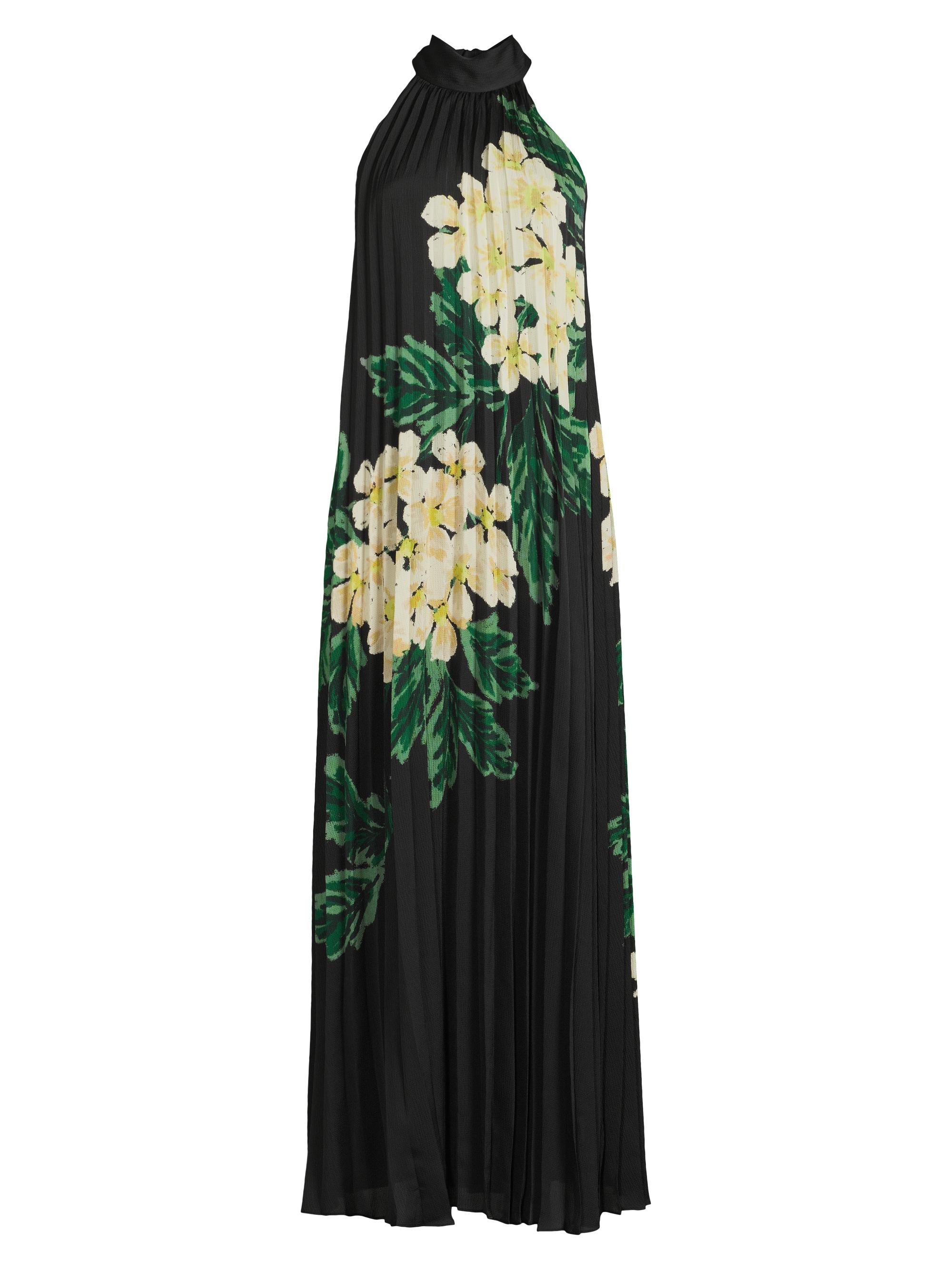 Ungaro Women's Lester Floral Pleated Maxi Dress - Black Multi