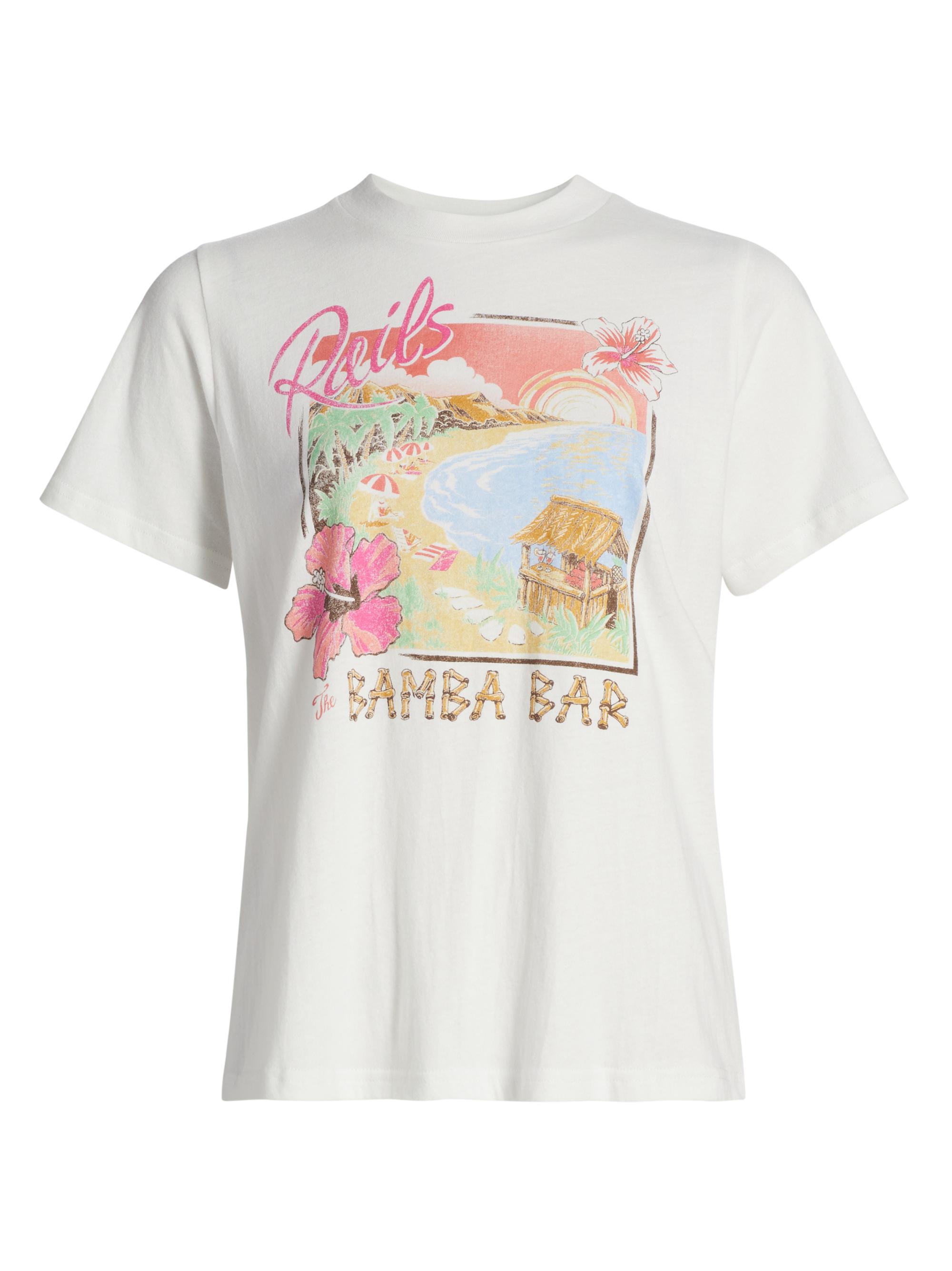 Rails Women's Boyfriend Tropical-Print Cotton T-Shirt - Bamba Bar