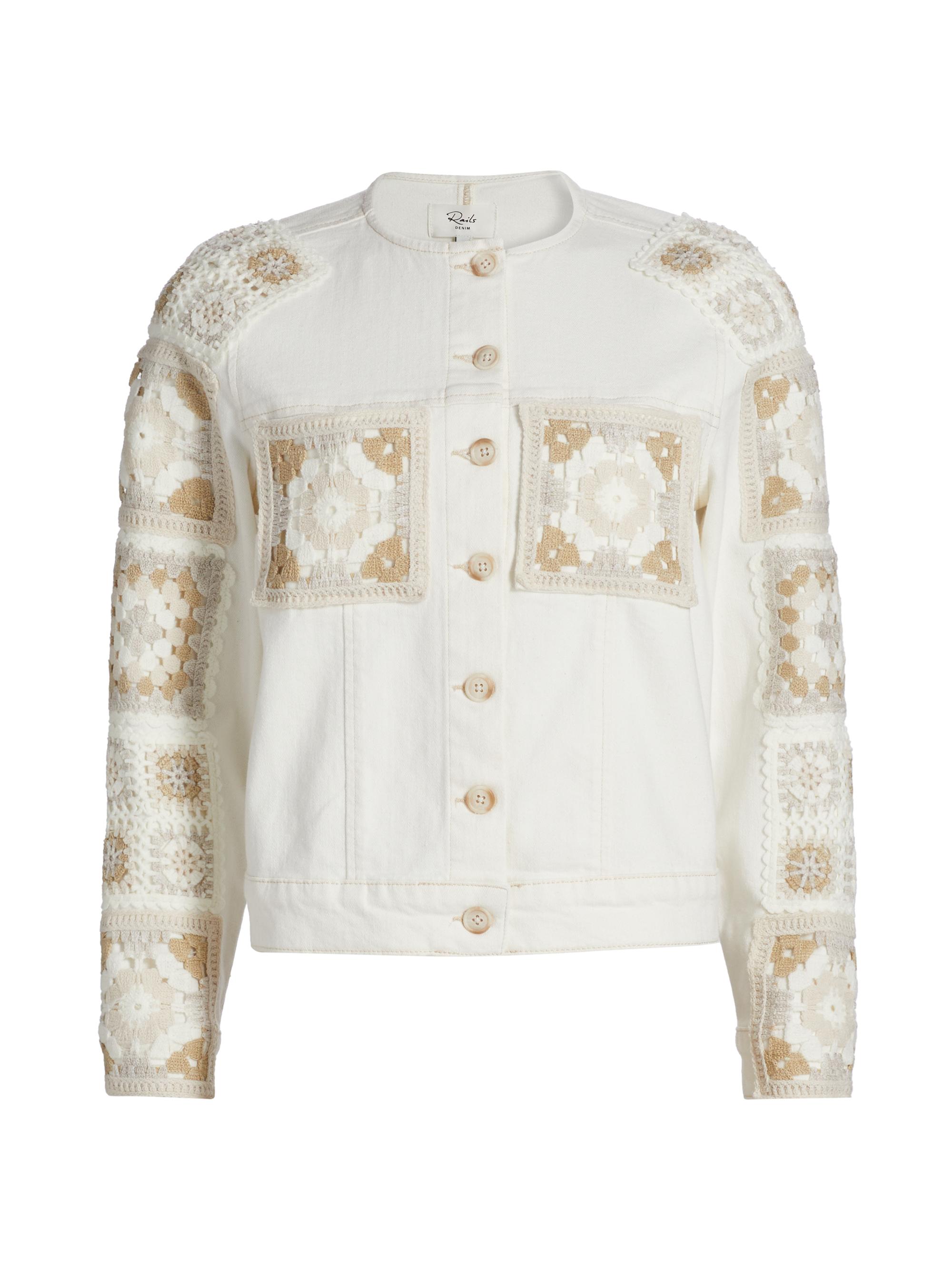 Rails Lido Embroidered Stretch-Denim Jacket | Saks Fifth Avenue