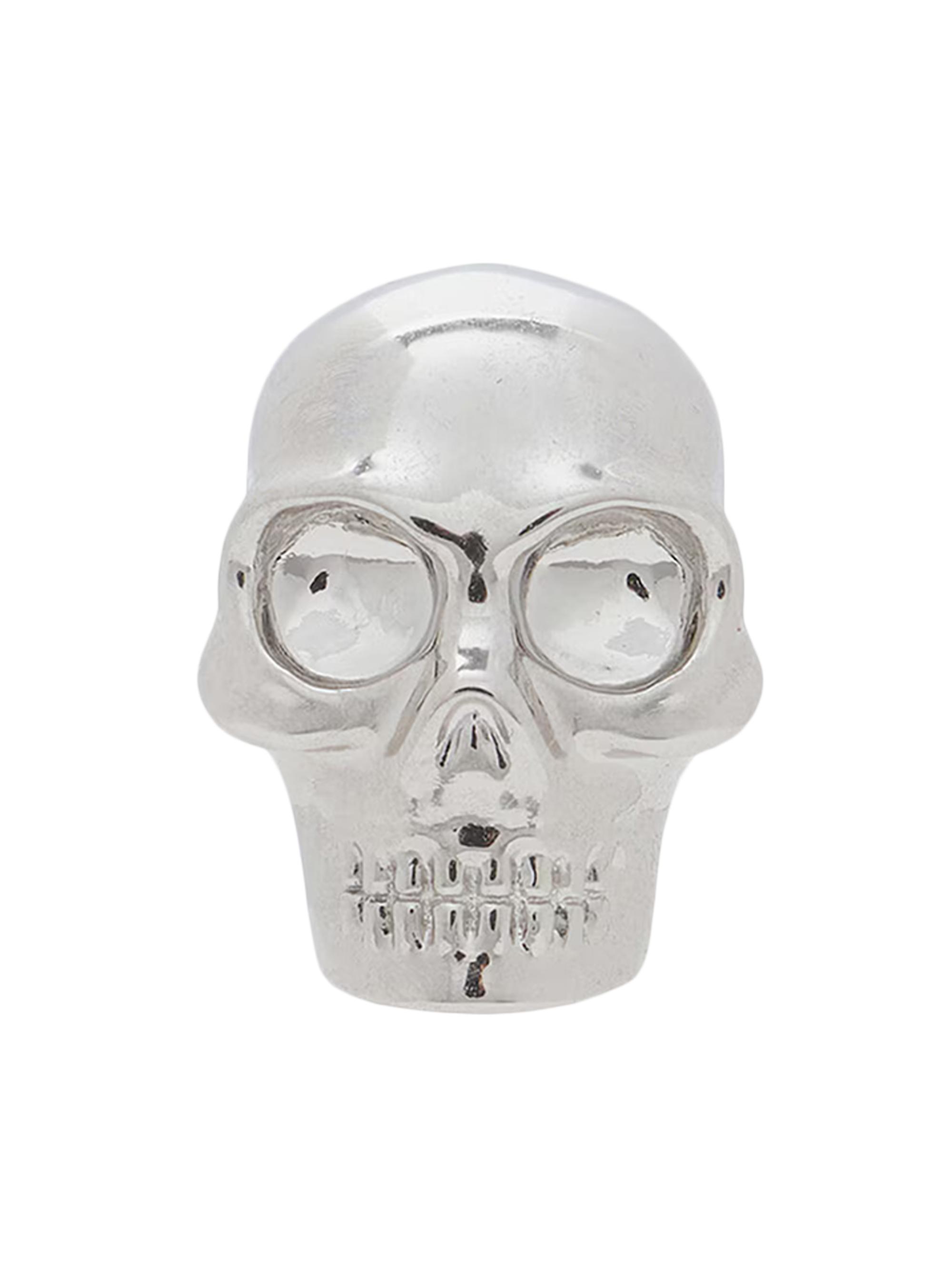 McQueen Men's Skull Stud Single Earring - Palladium