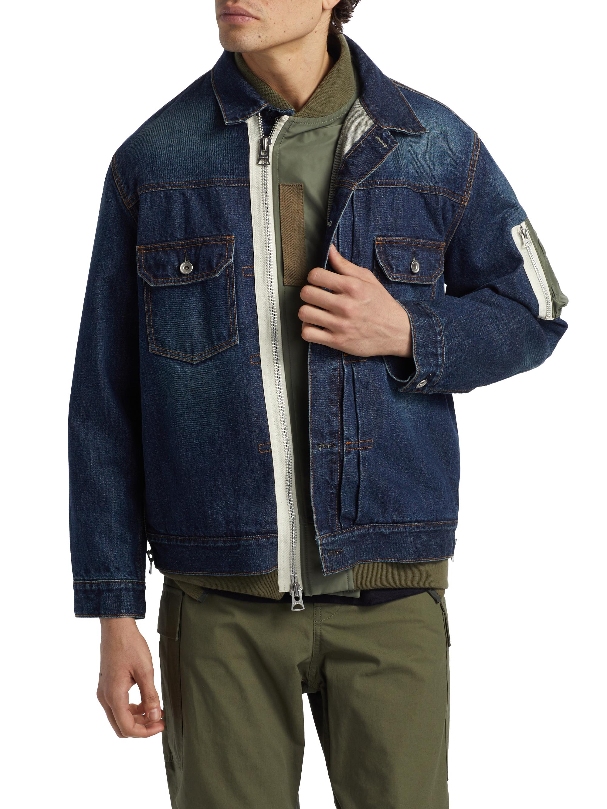 奥*雄様 sacai nylon denim jacket ツイルブルゾン Levi's® X Sacai Men's Denim X Nylon Twill Reversible Blouson