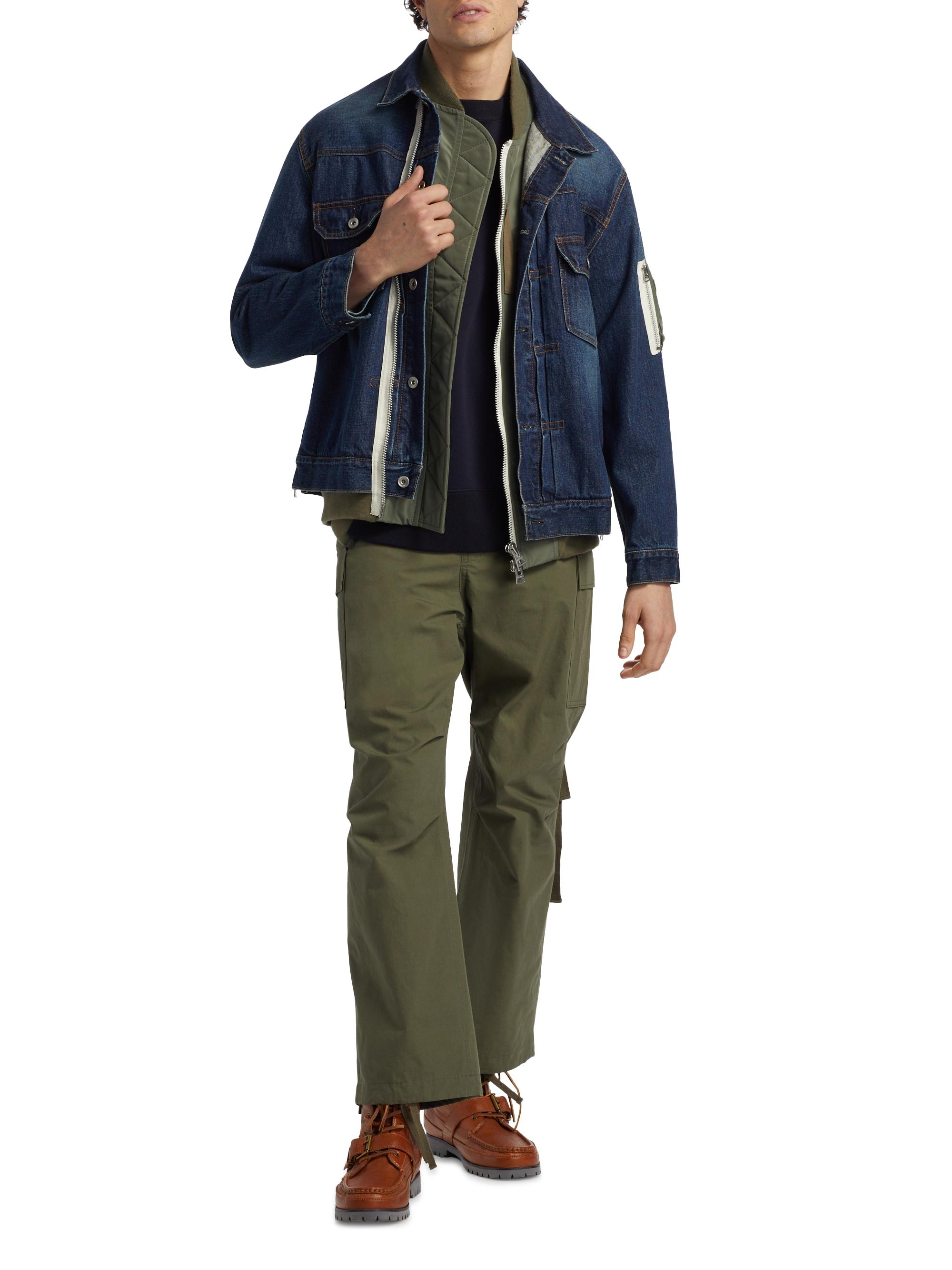 Sacai Denim x Nylon Twill Jacket | Saks Fifth Avenue