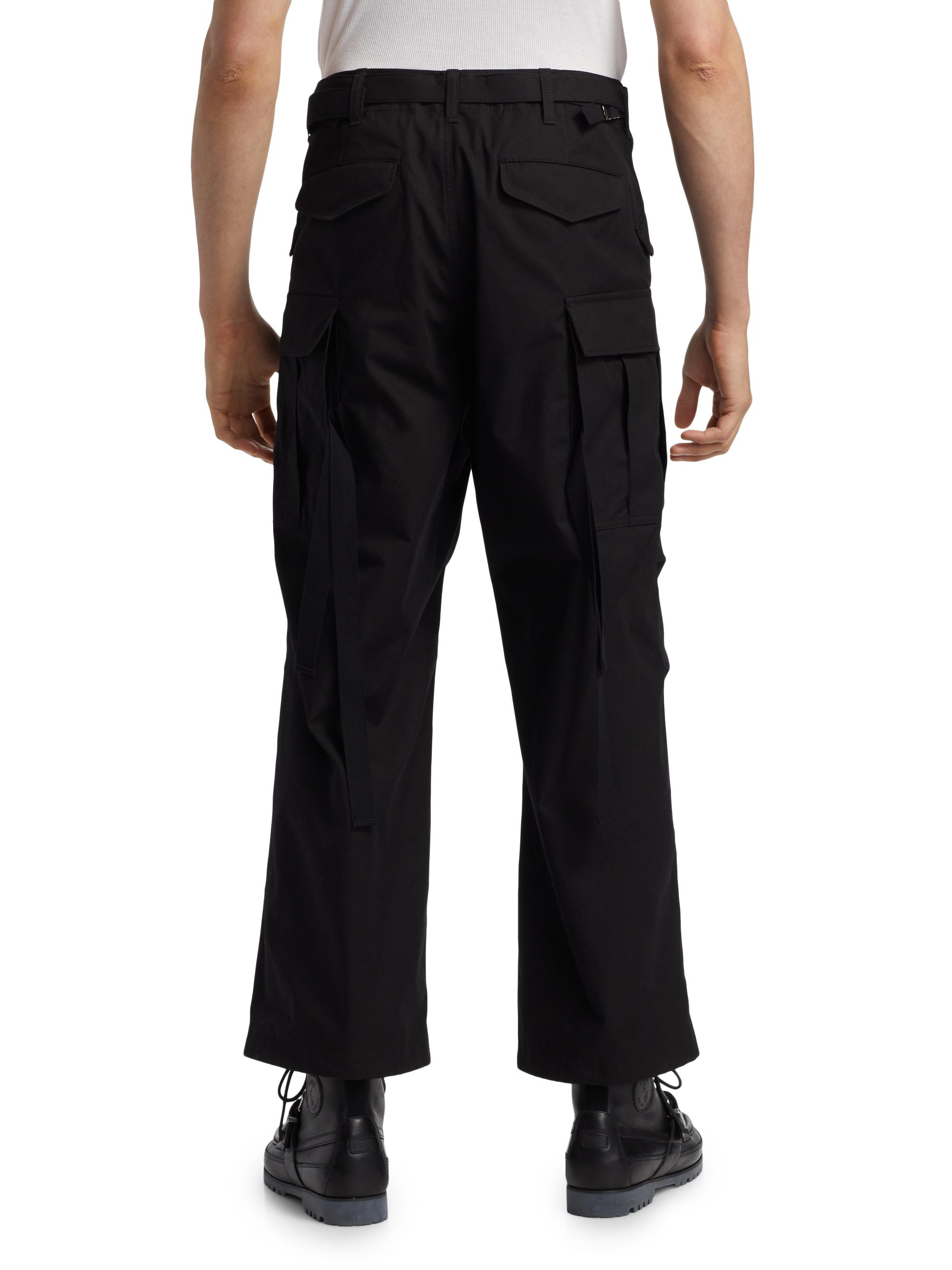 Sacai サカイ 21-02595M Cotton Oxford Pants Sacai Cotton-Blend Oxford Pants | Saks Fifth Avenue