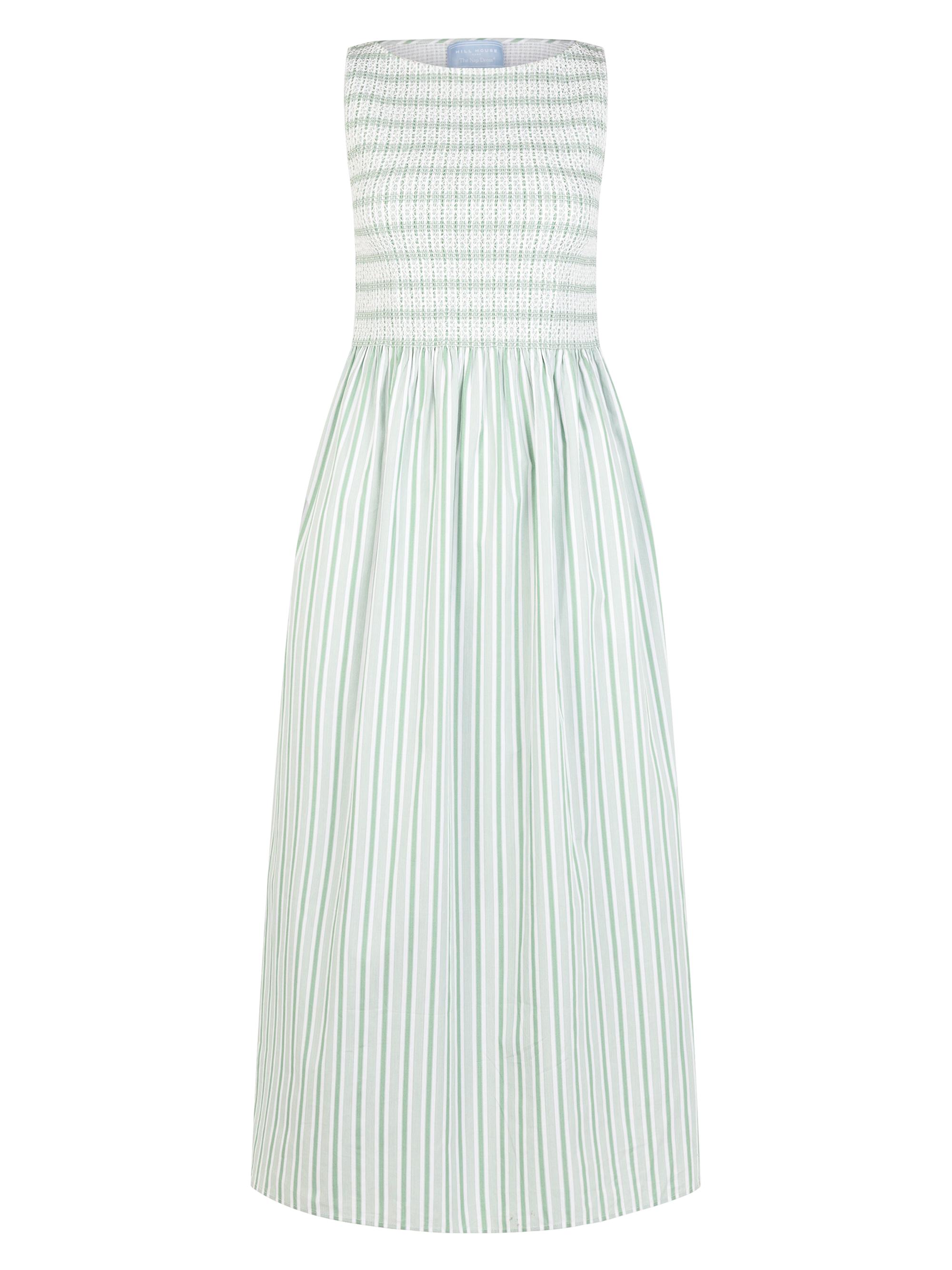 Hill House Home Women's The Cosima Nap Midi Dress - Apple Green Variegated Stripe