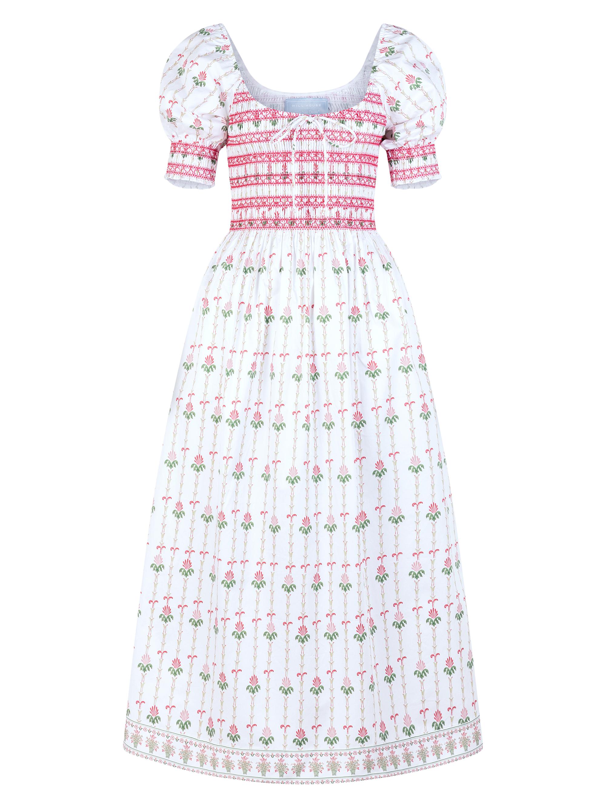 Hill House Home Women's The Madeline Nap Midi Dress - White Trailing Fern