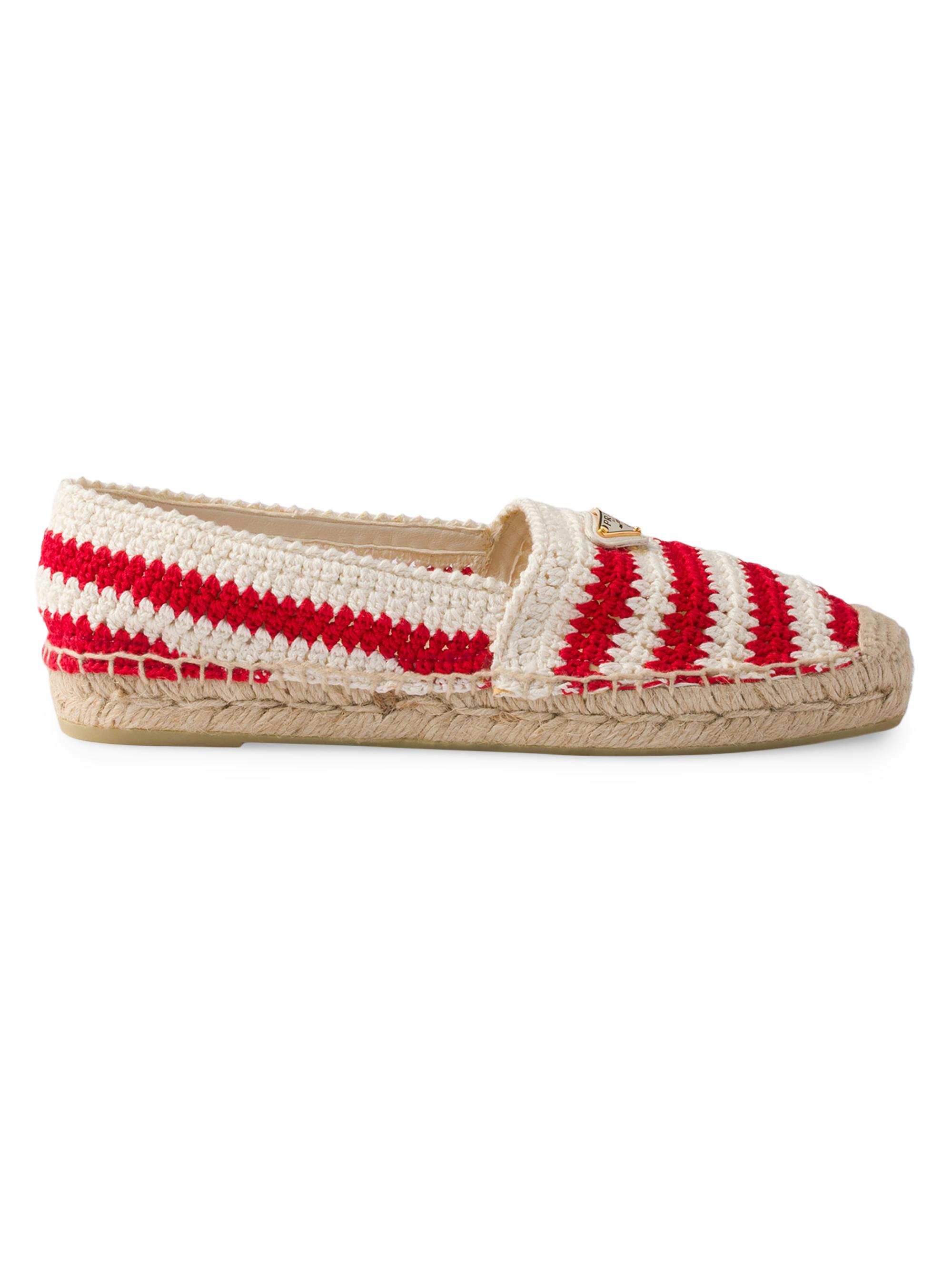 Prada Women's Crochet Espadrilles - Blue White