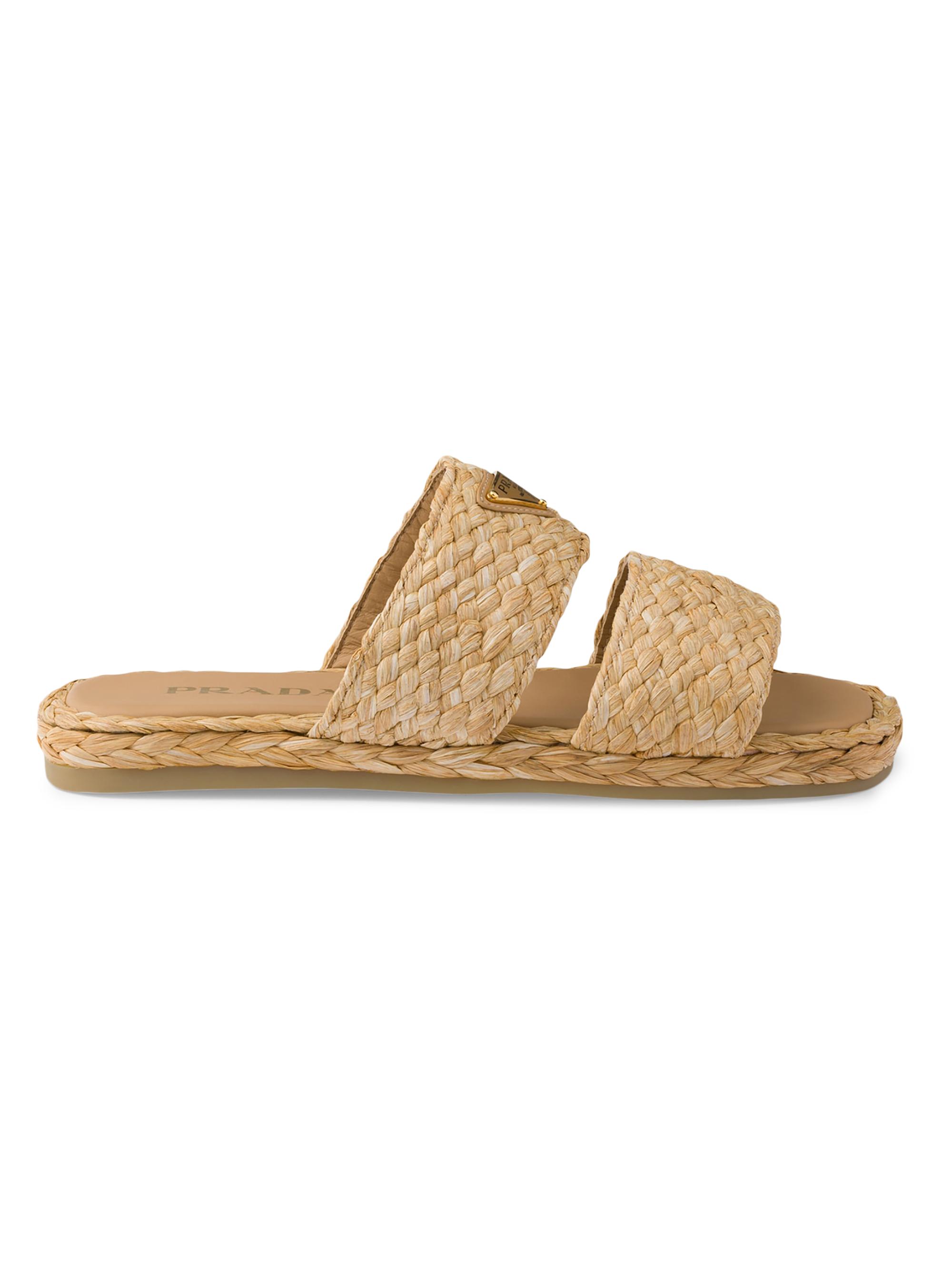 Prada Woven Fabric Sandals | Saks Fifth Avenue