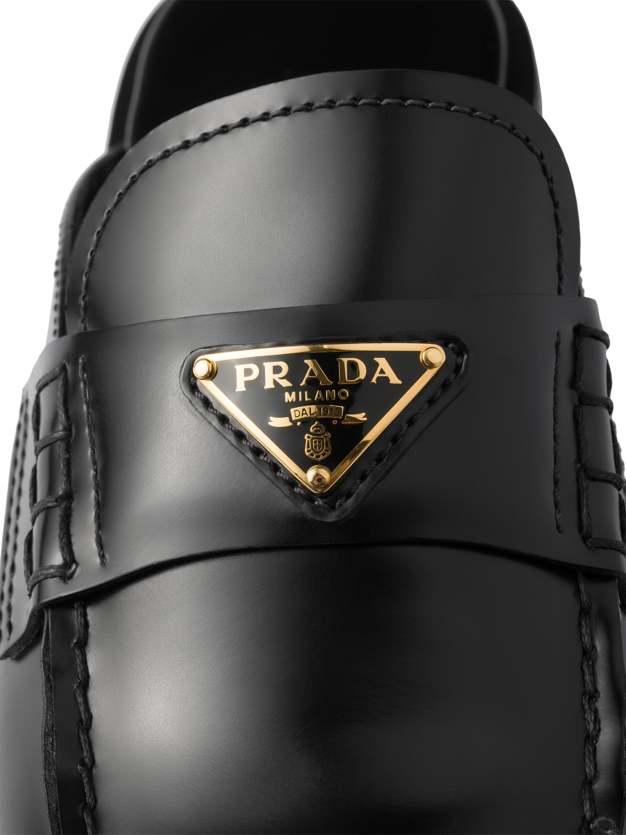 Prada Brushed Leather Mules | Saks Fifth Avenue