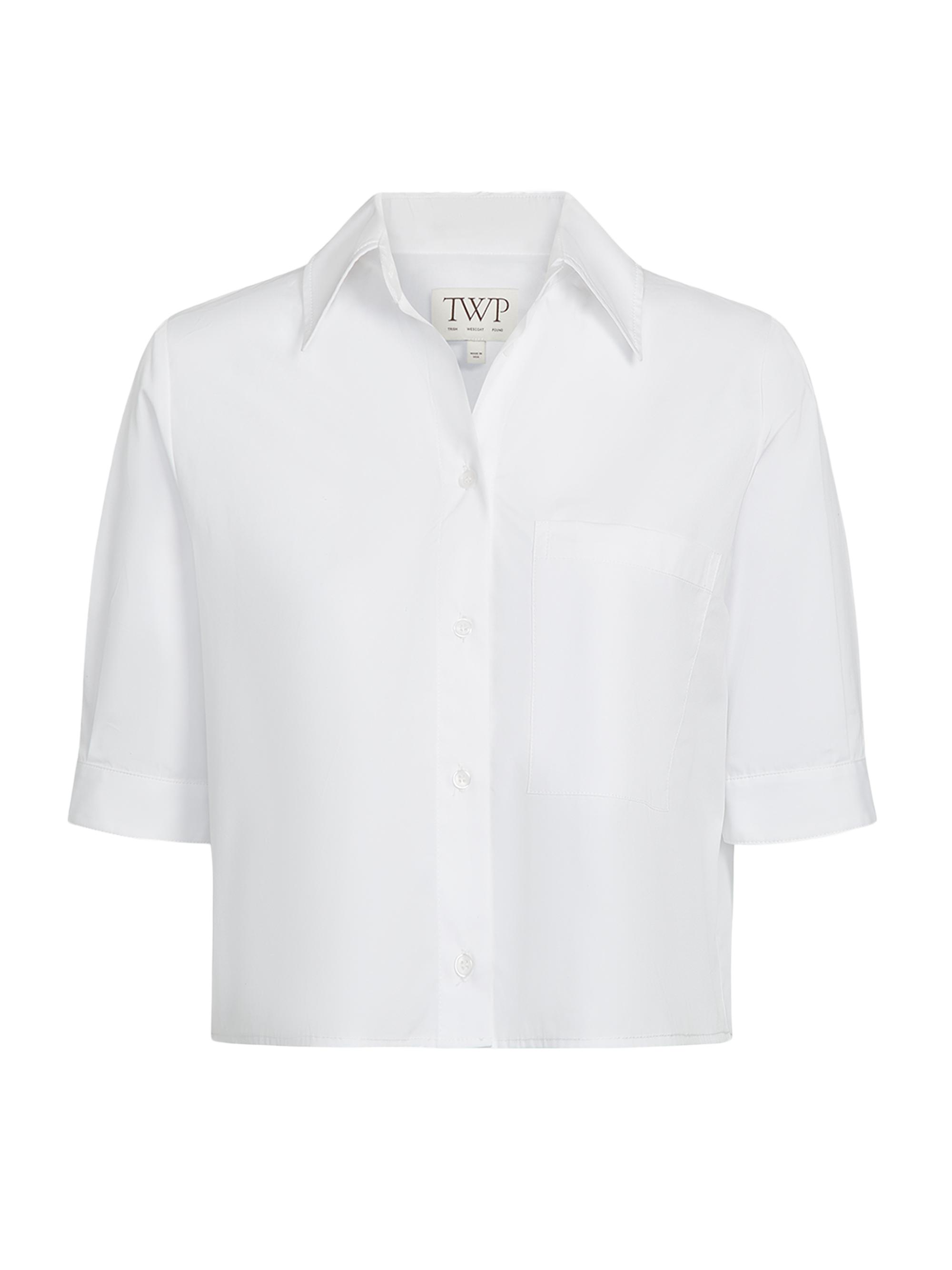 TWP Women's Short Lived Cropped Shirt - White