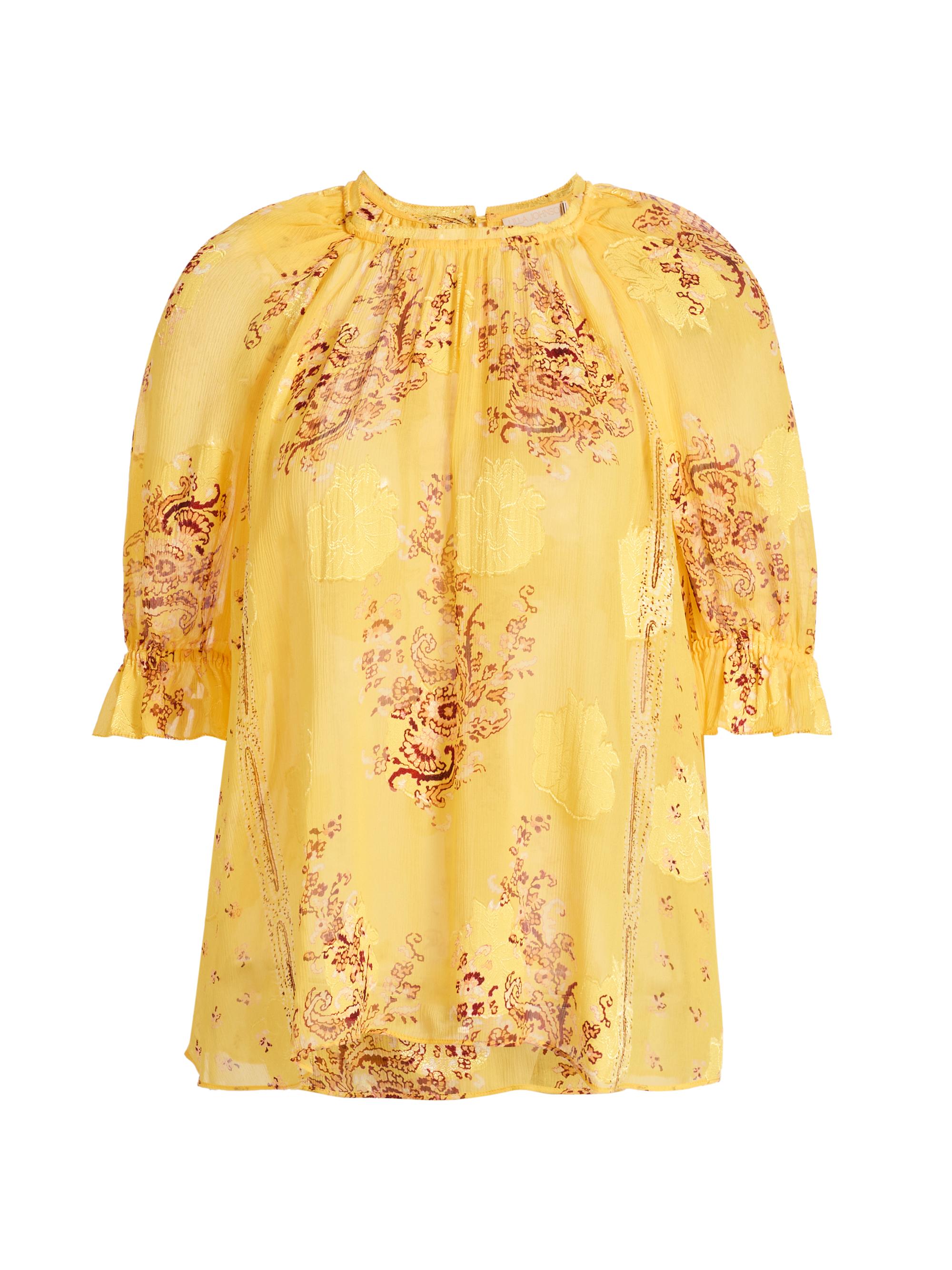 Ulla Johnson Women's Pippa Printed Silk Blouse - Soleil