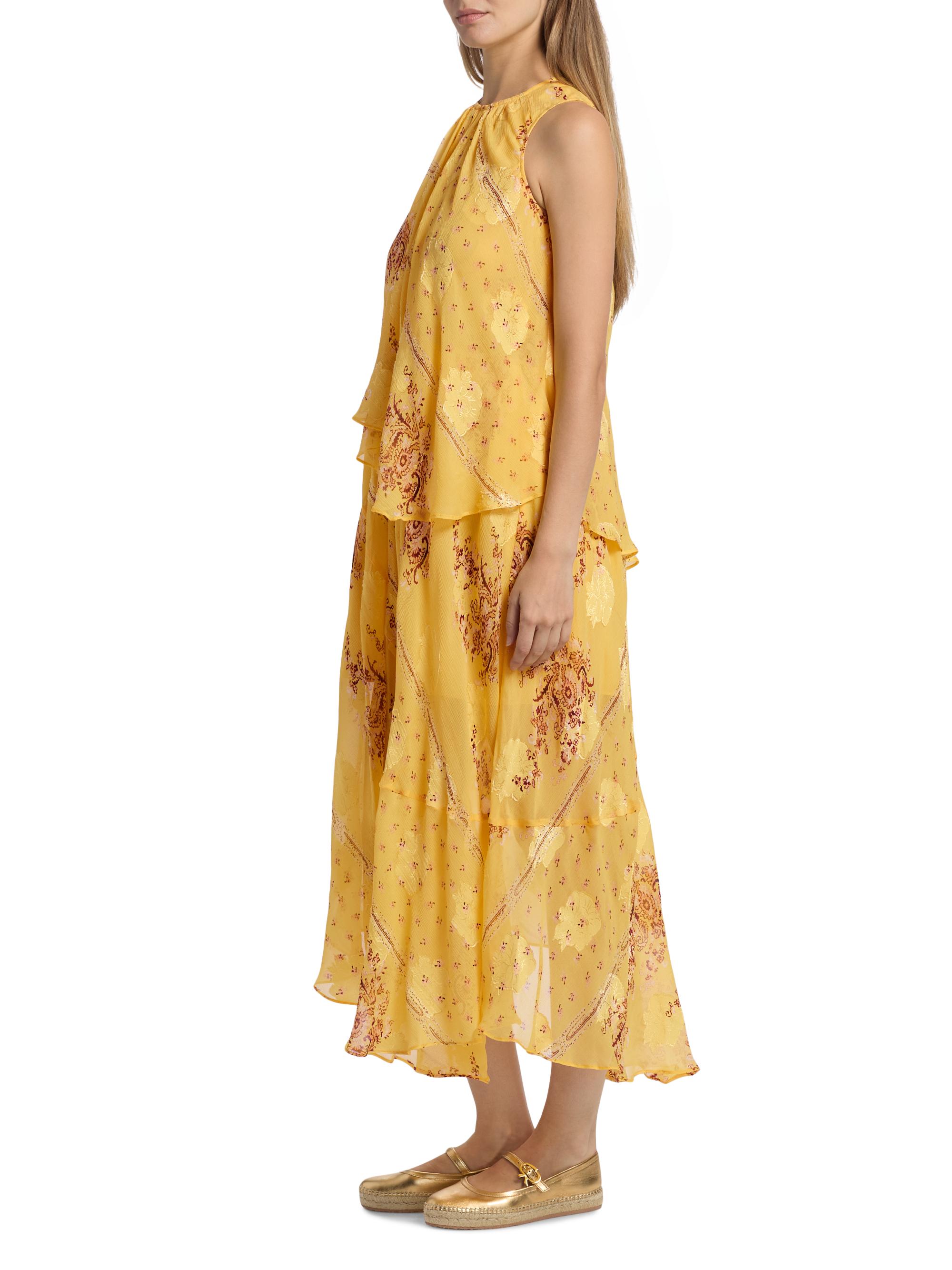 Ulla Johnson Caprice Asymmetric Printed Silk Midi-Dress | Saks Fifth Avenue