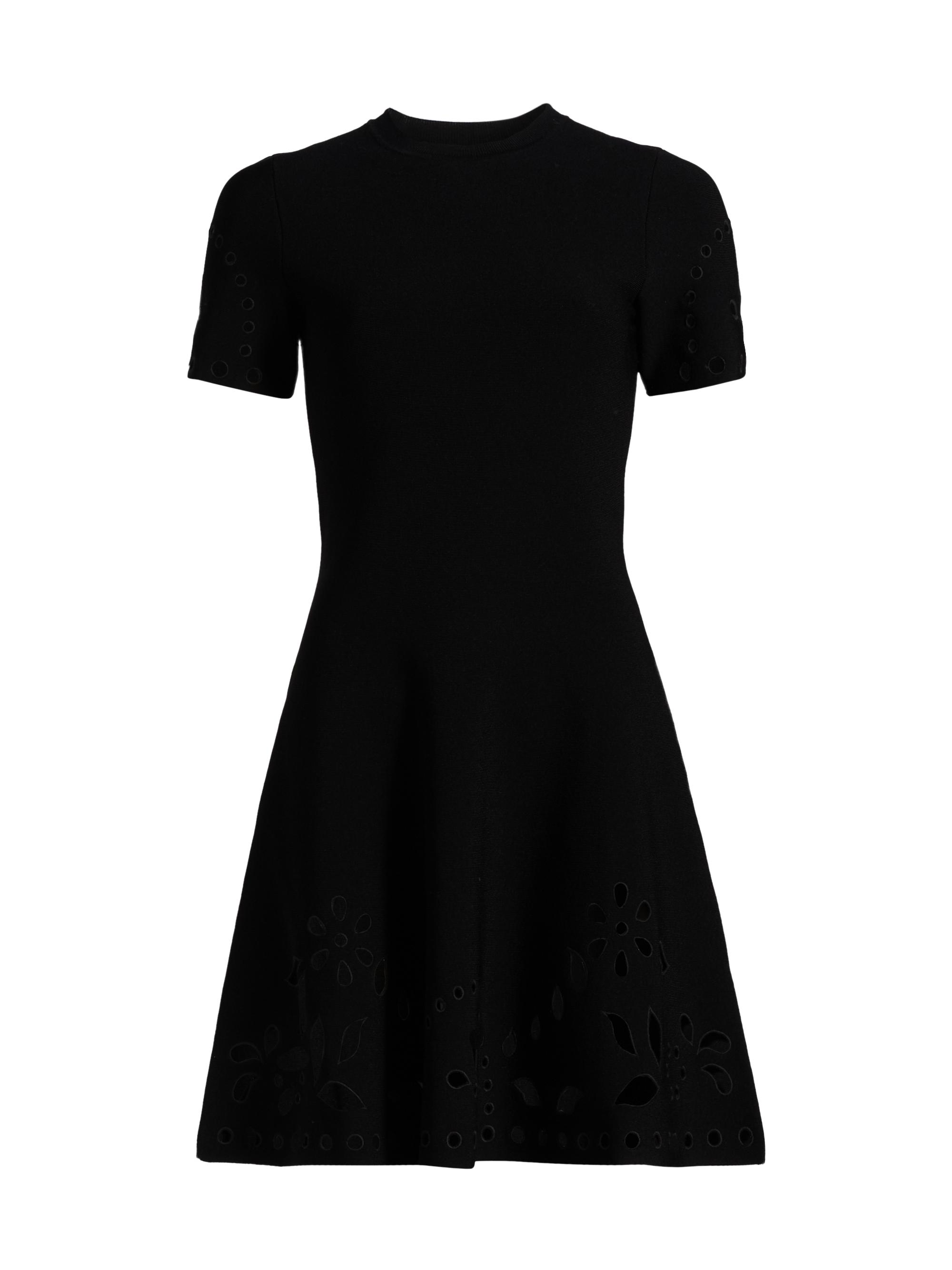 Ulla Johnson Women's Fania Laser-Cut Knit Laser Minidress - Noir