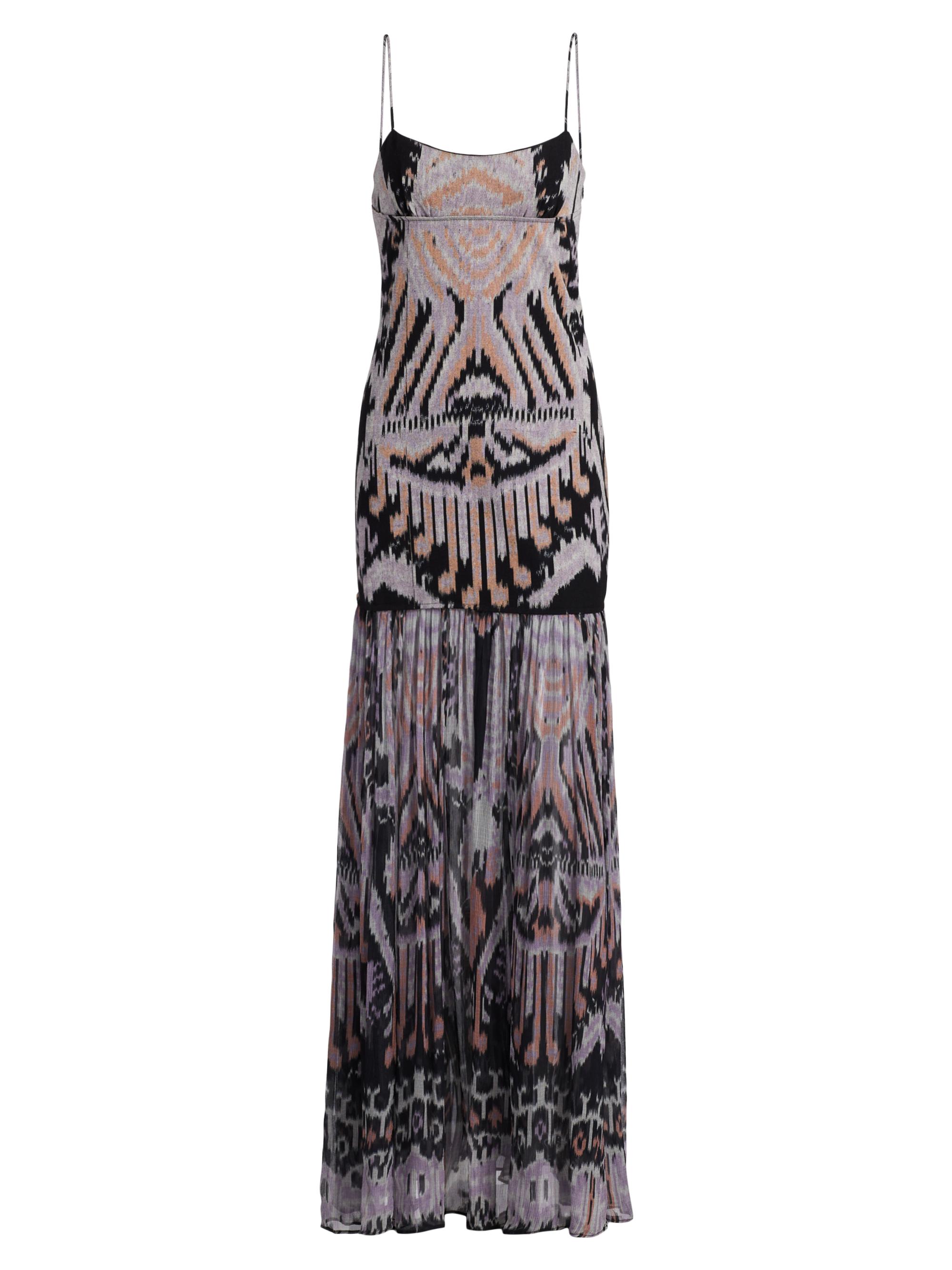 Marisol Ikat Drop-Waist Gown