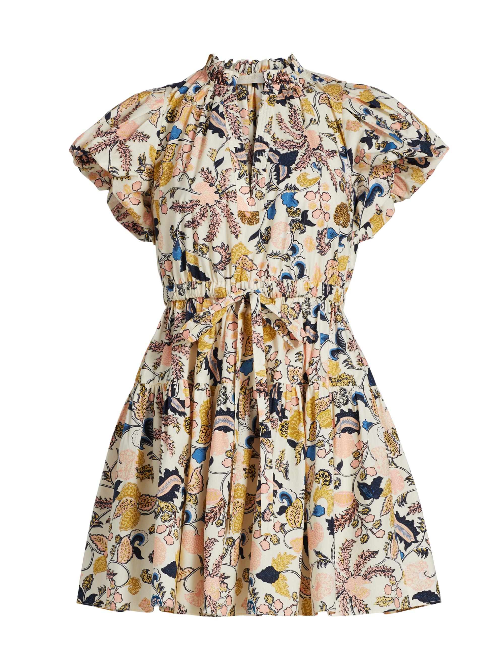 Ulla Johnson Izel Floral Poplin Minidress Saks Fifth Avenue