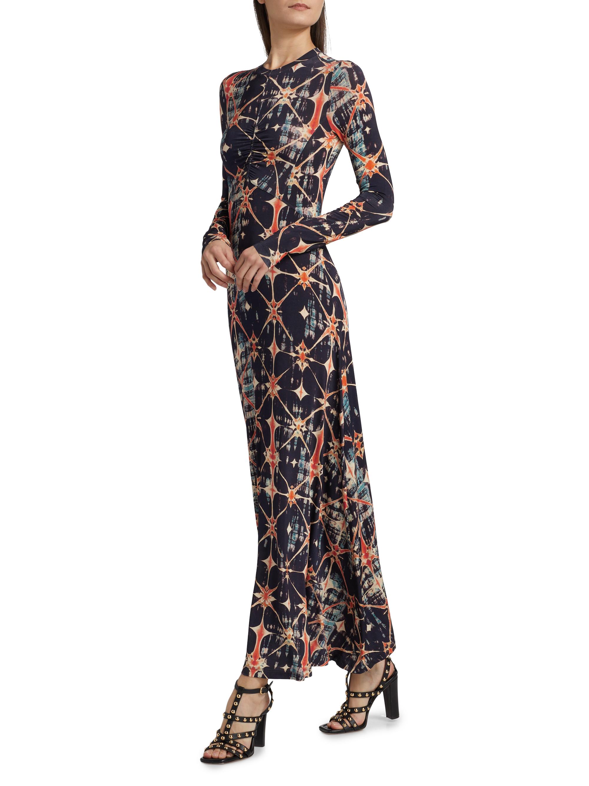 Ulla Johnson Naia Ruched Printed Jersey Maxi Dress - Phoenix |...