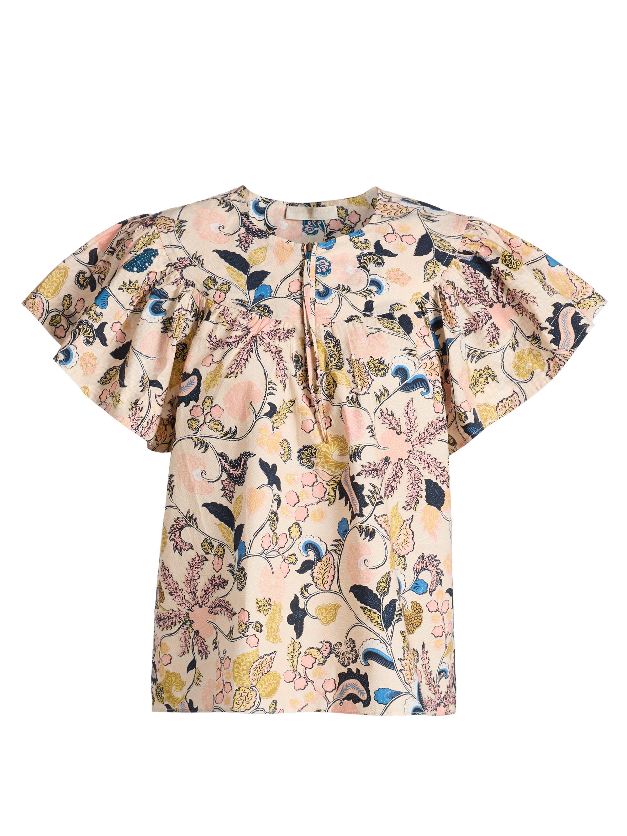 Ulla Johnson Women's Perline Printed Cotton Poplin Blouse - Magnolia